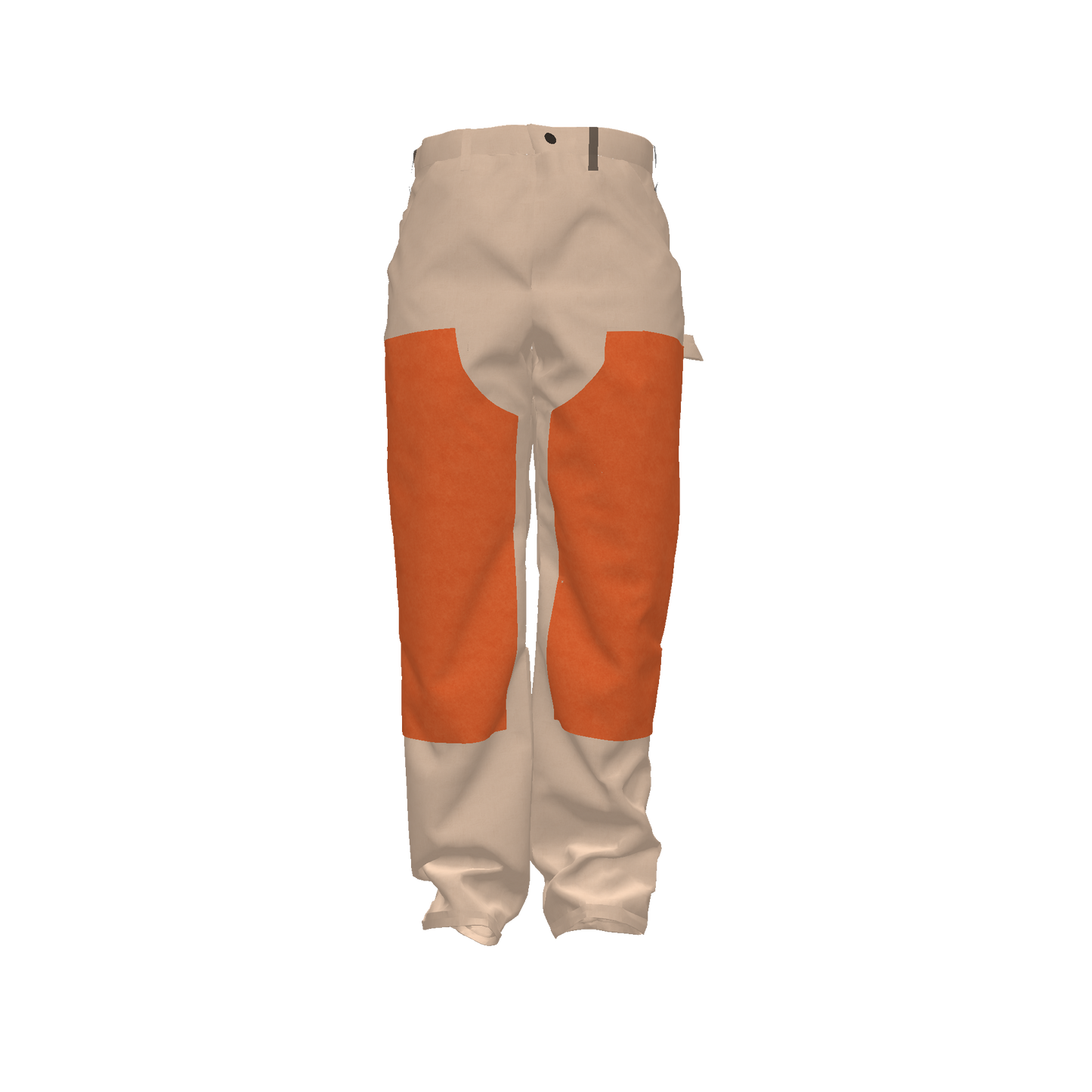 Tan and Orange Men's Worker Pant