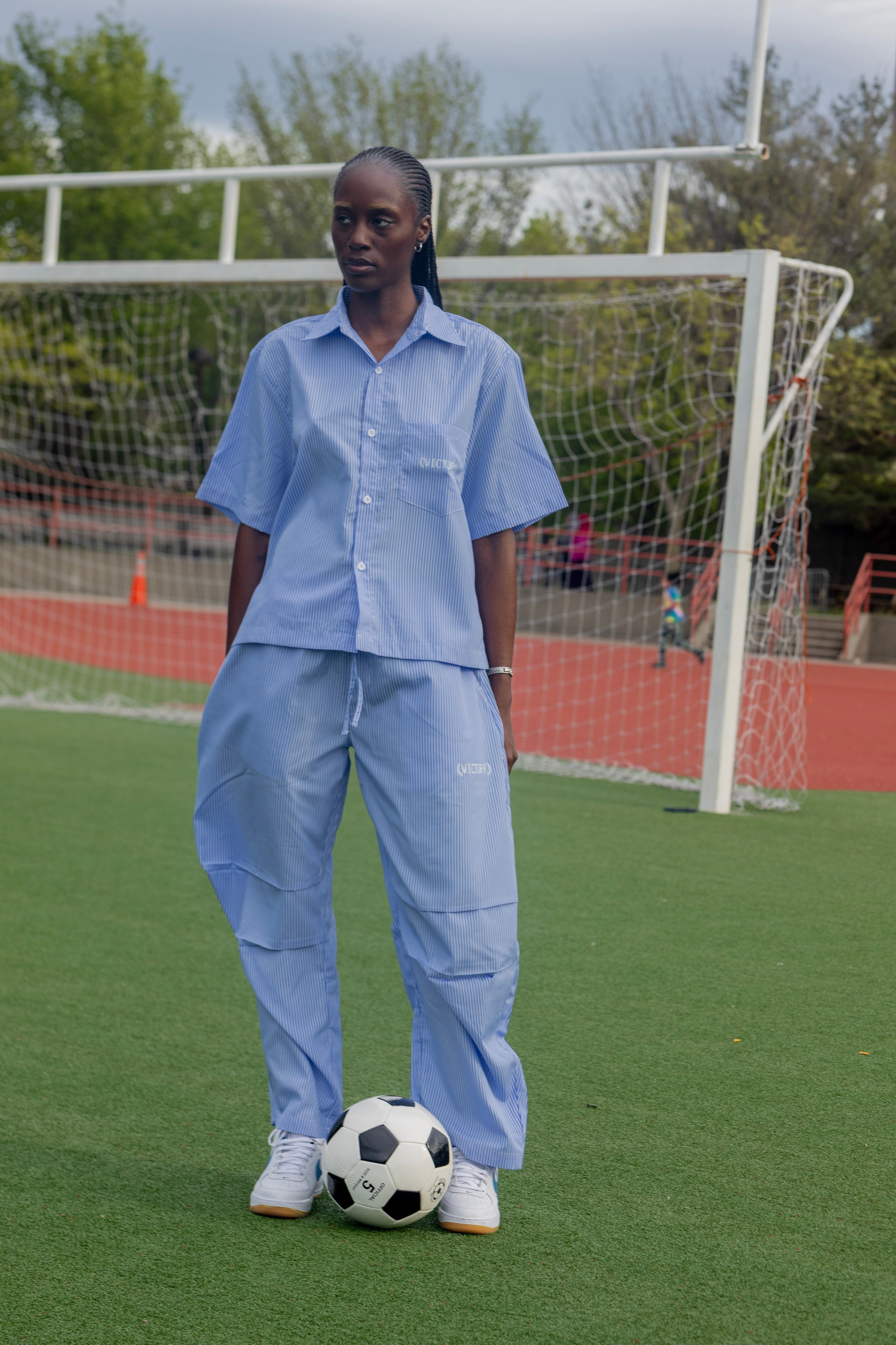 Oversized Vertical Stripe Boxy Shirt
