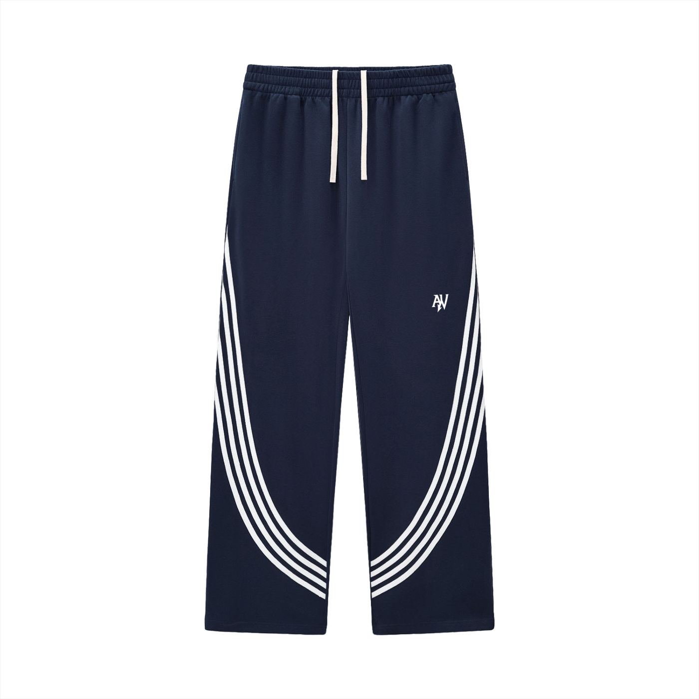 Curved Stripe Straight Sweatpants