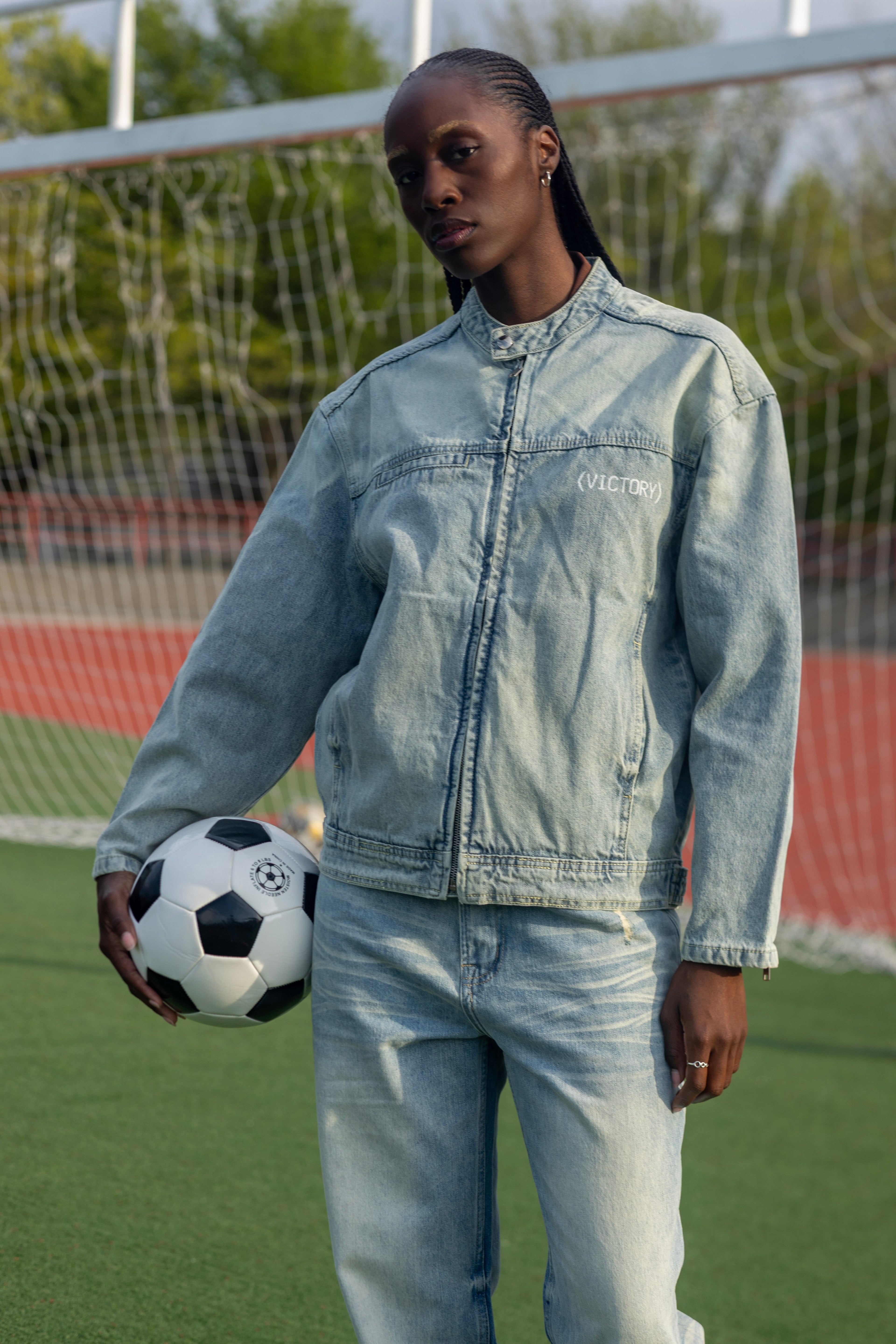 Vintage Wash Zip Denim Jacket