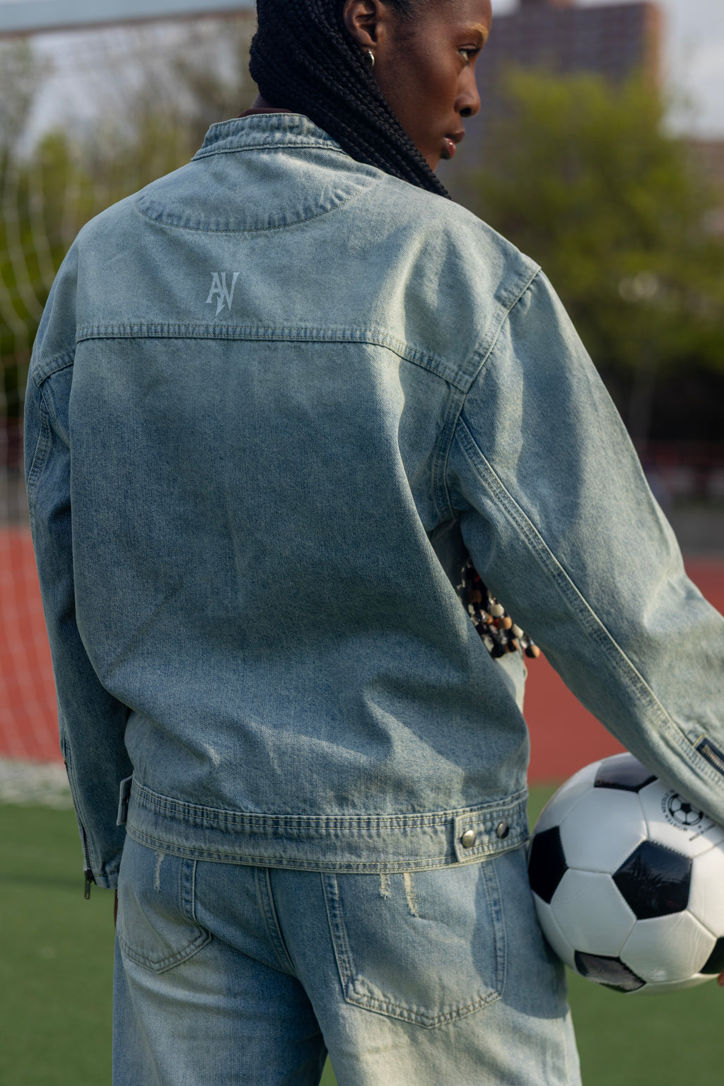Vintage Wash Zip Denim Jacket