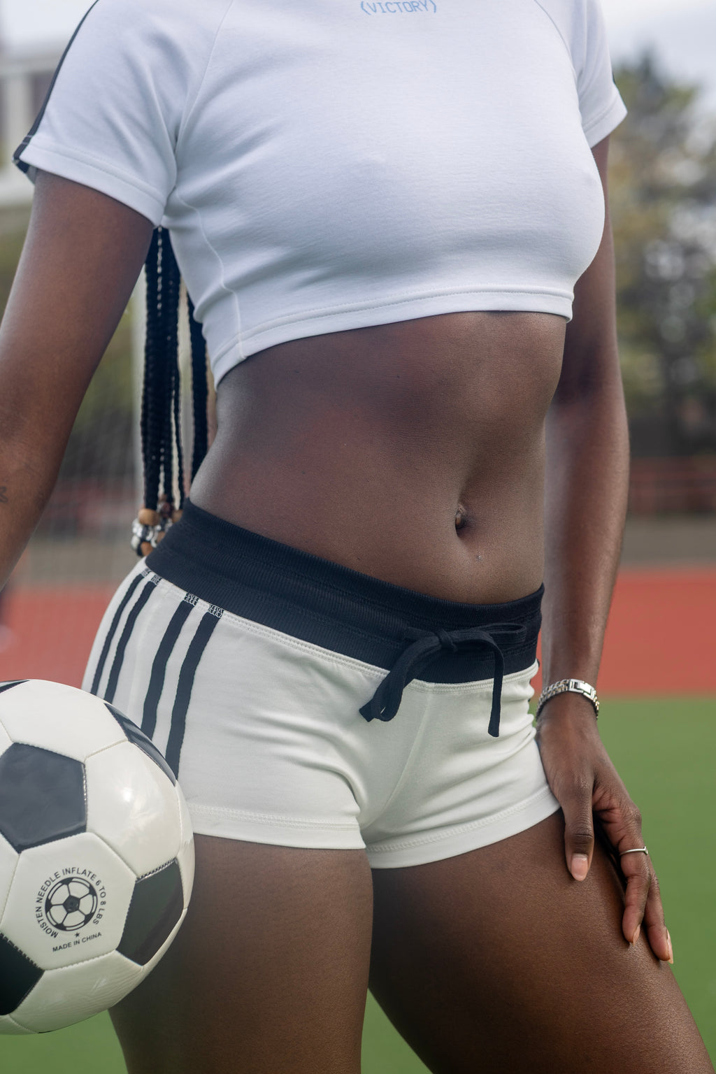 Women's Contrast Stripe Track Shorts