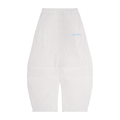 Vertical Stripe Drawstring Barrel Pants
