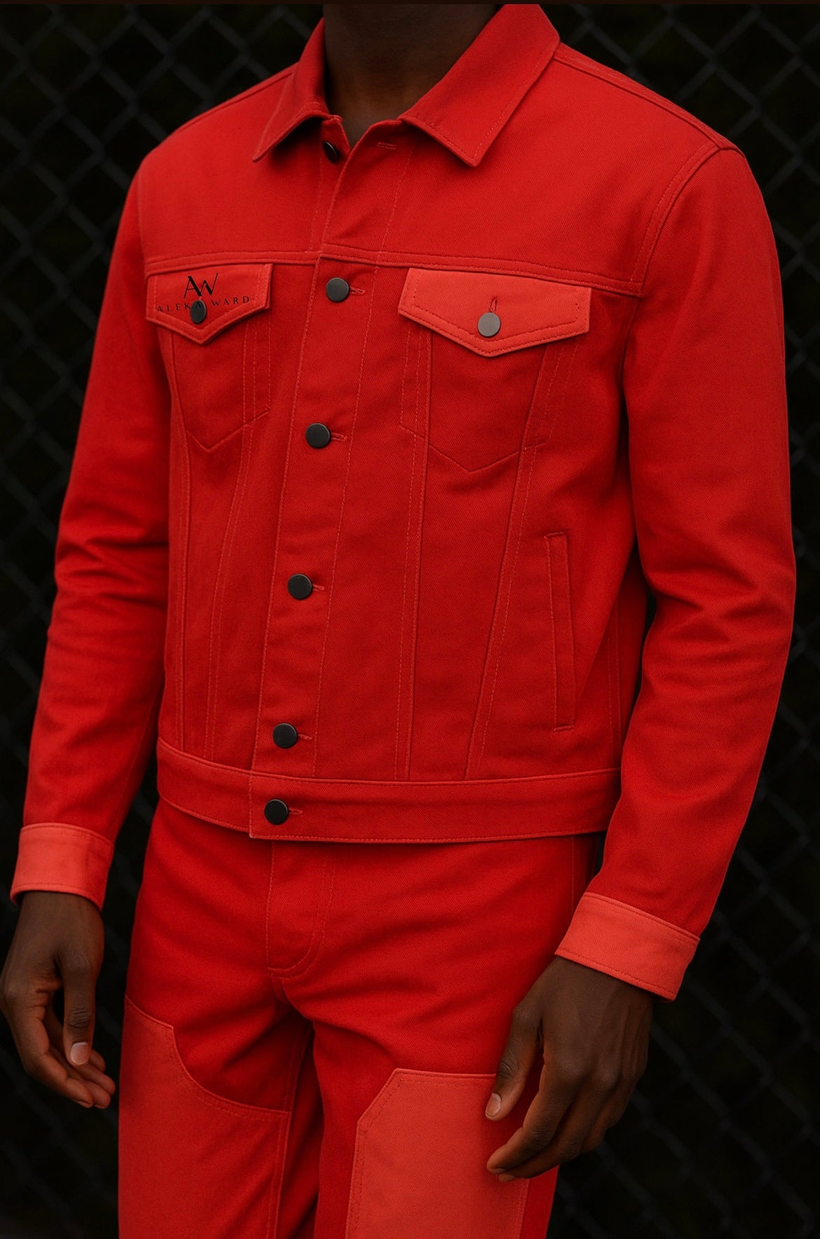 Hibiscus Men's Denim Jacket