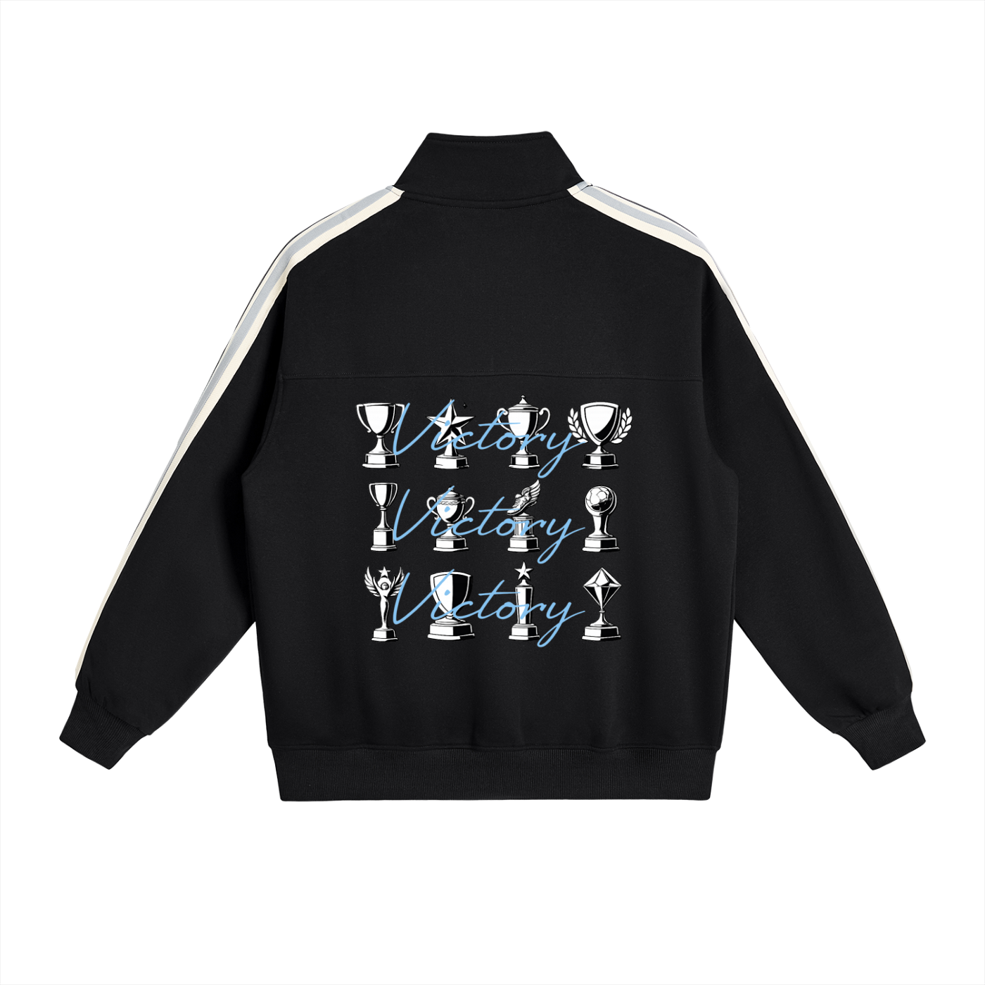 Contrast Side-Stripe Stand Collar  Jacket