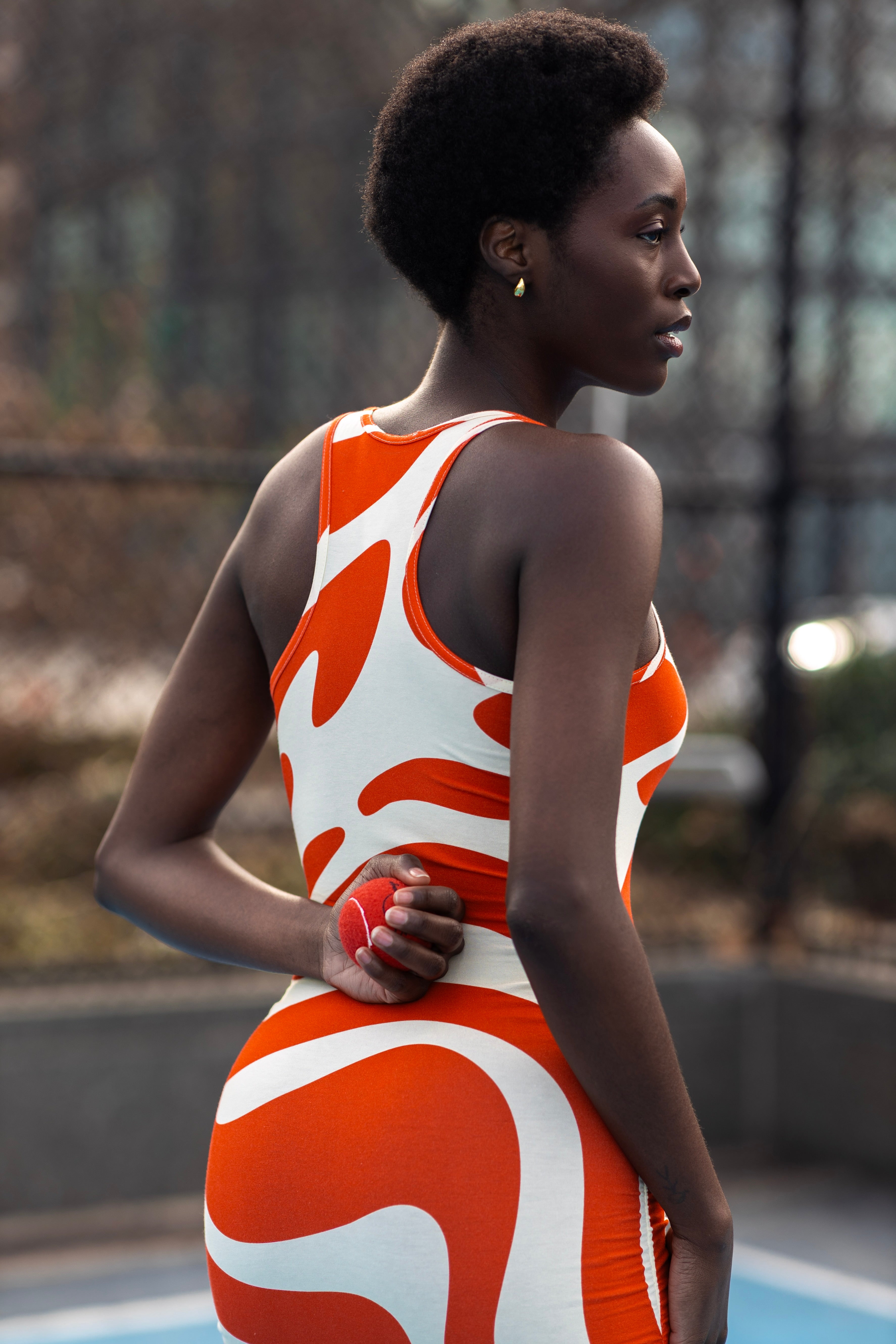orange racerback dress Alice + Olivia Orange Racerback Dress ~ Size M