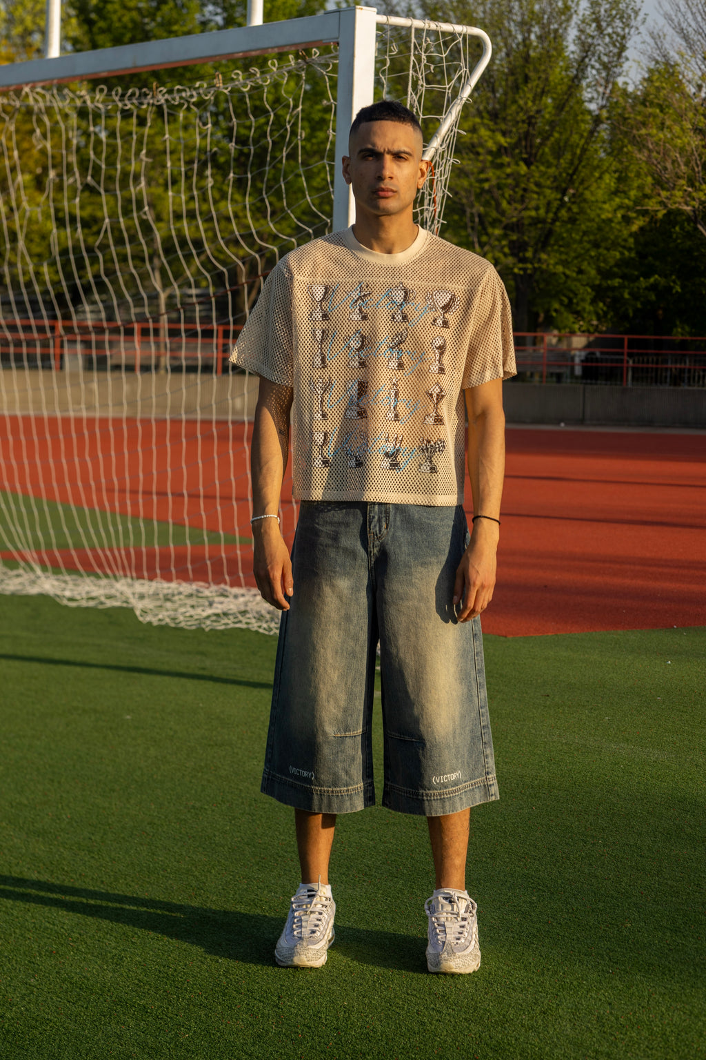 Vintage Wash Baggy Denim Shorts