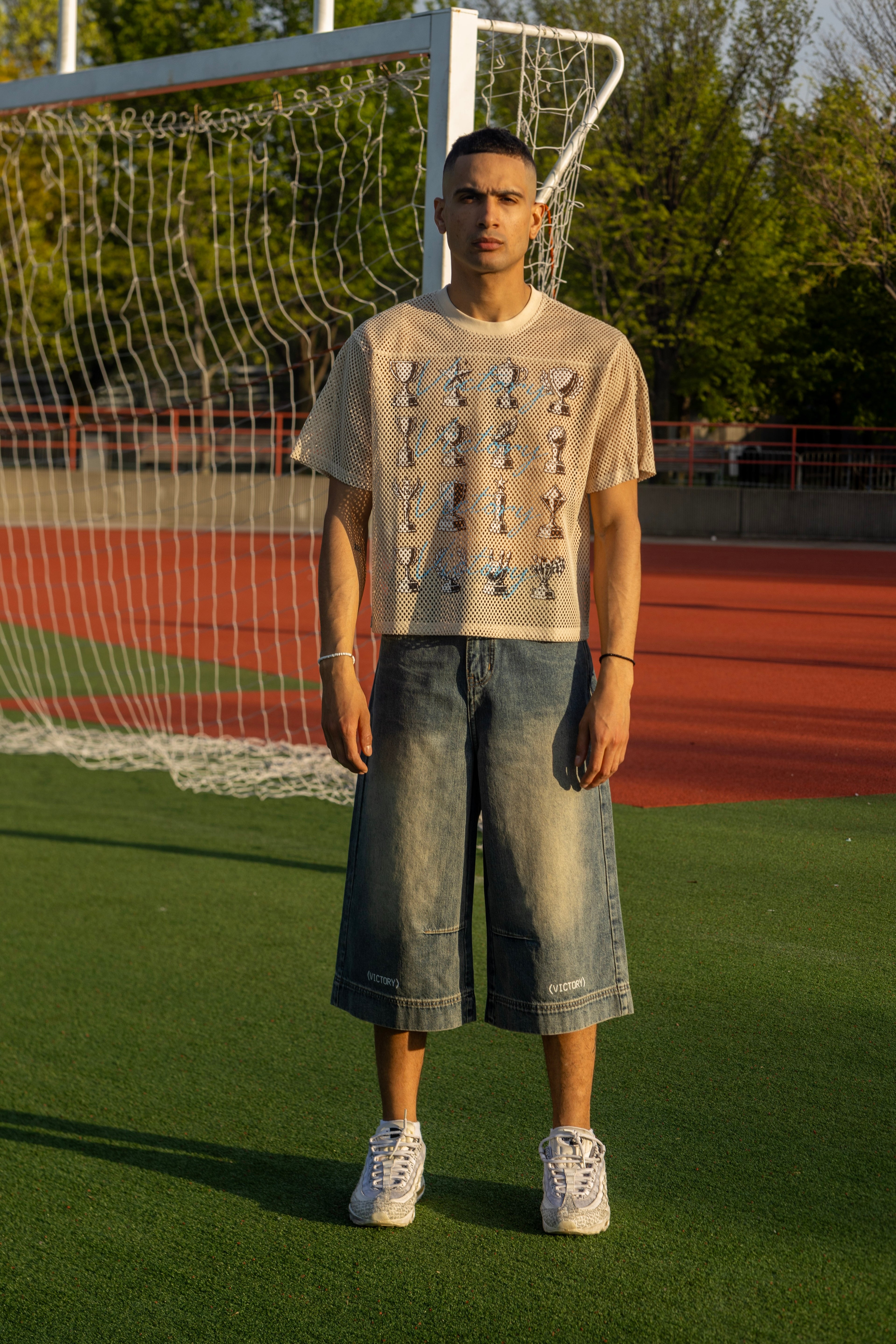 Vintage Wash Baggy Denim Shorts