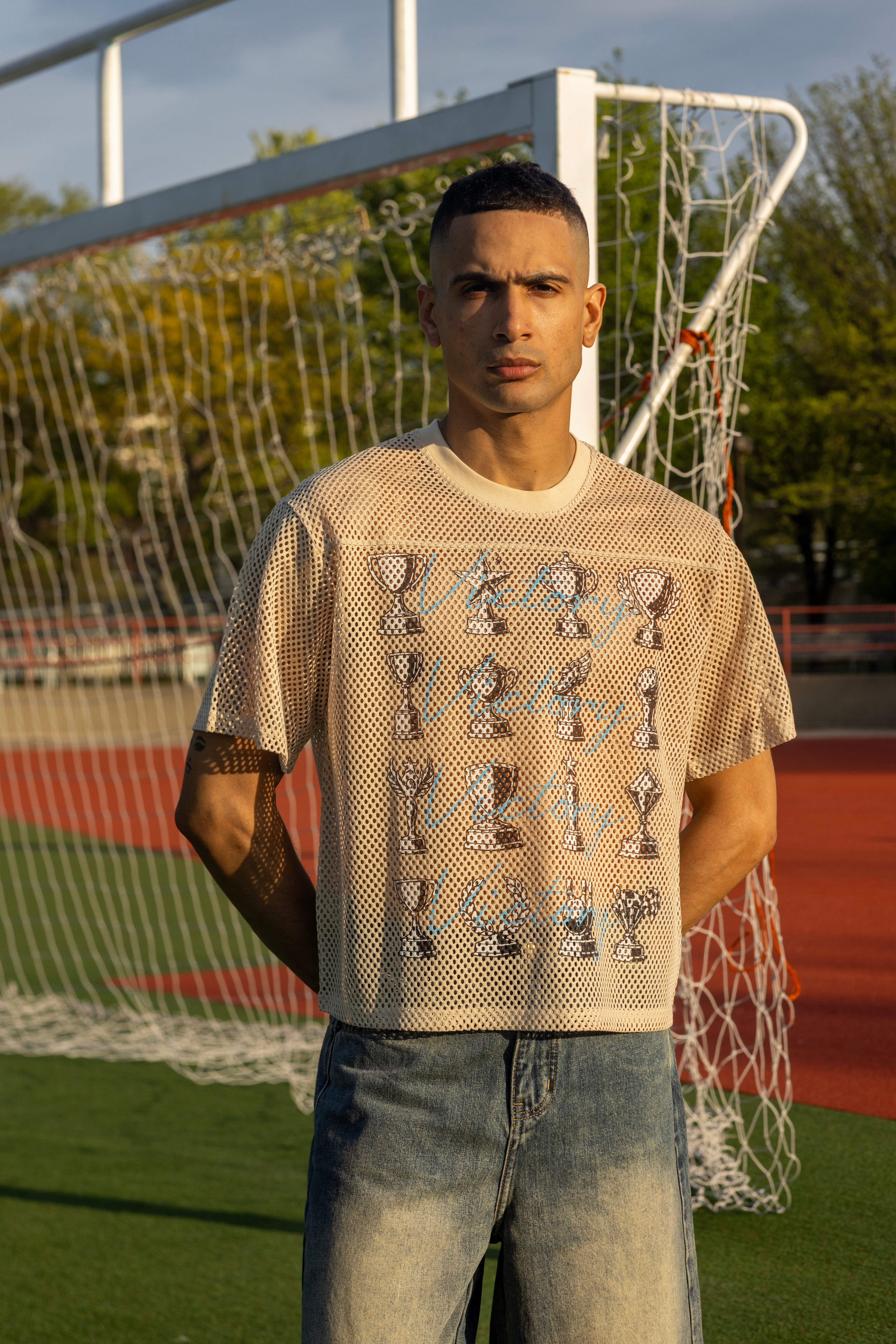 See-through Boxy Net T-Shirt