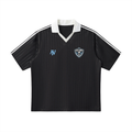 Contrast Collar Striped Soccer Jersey