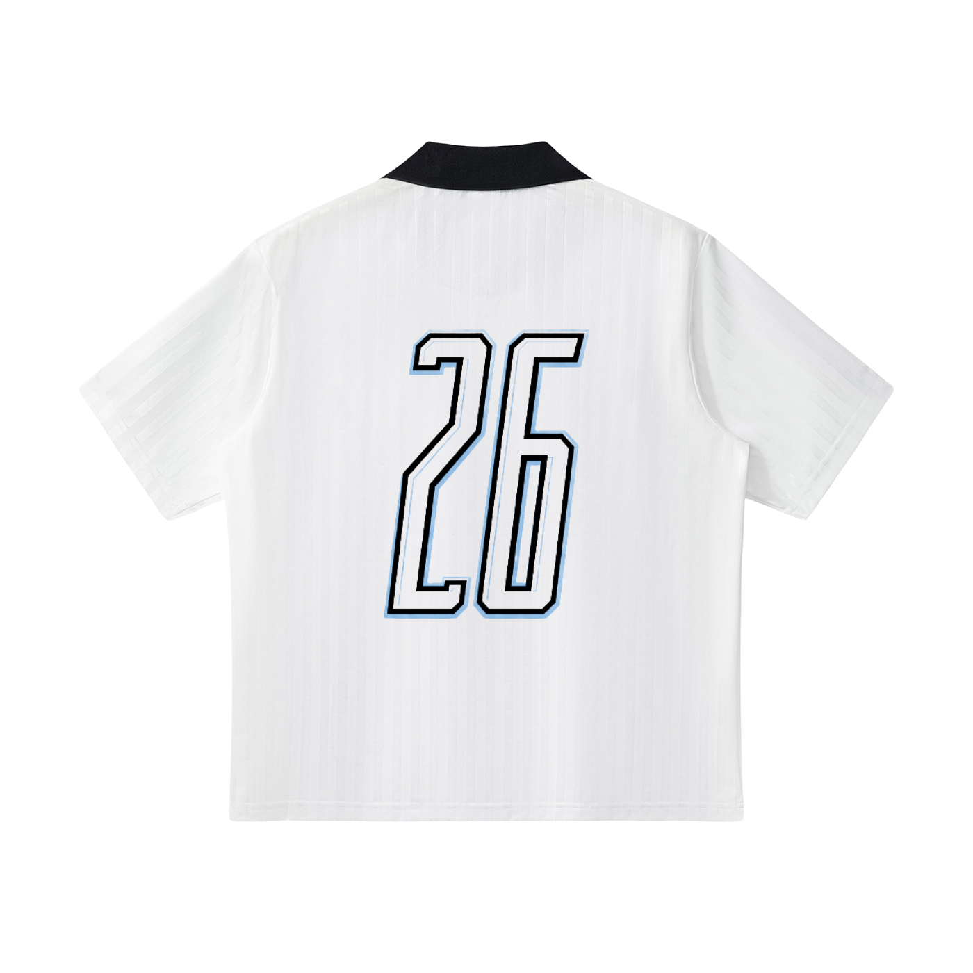Contrast Collar Striped Soccer Jersey