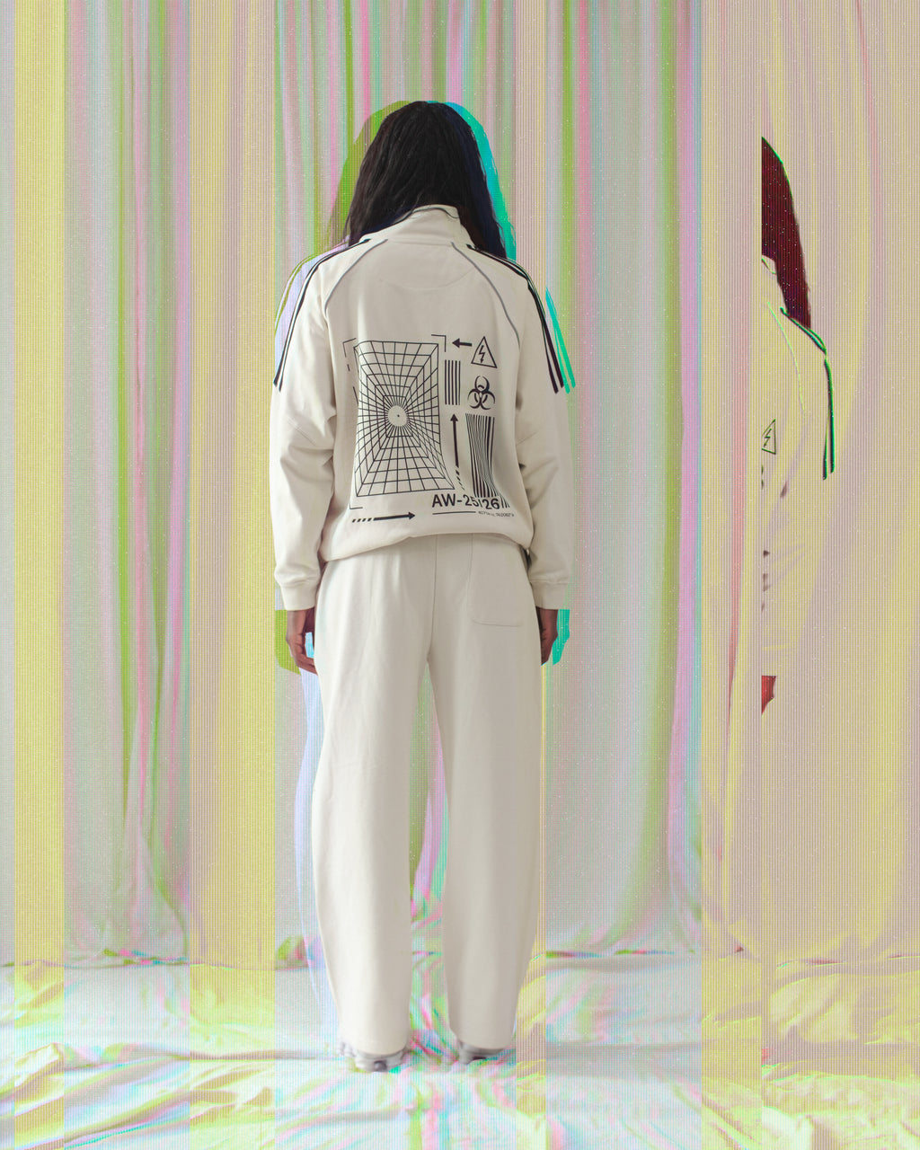 Reflection Striped Straight-Leg Sweatpants