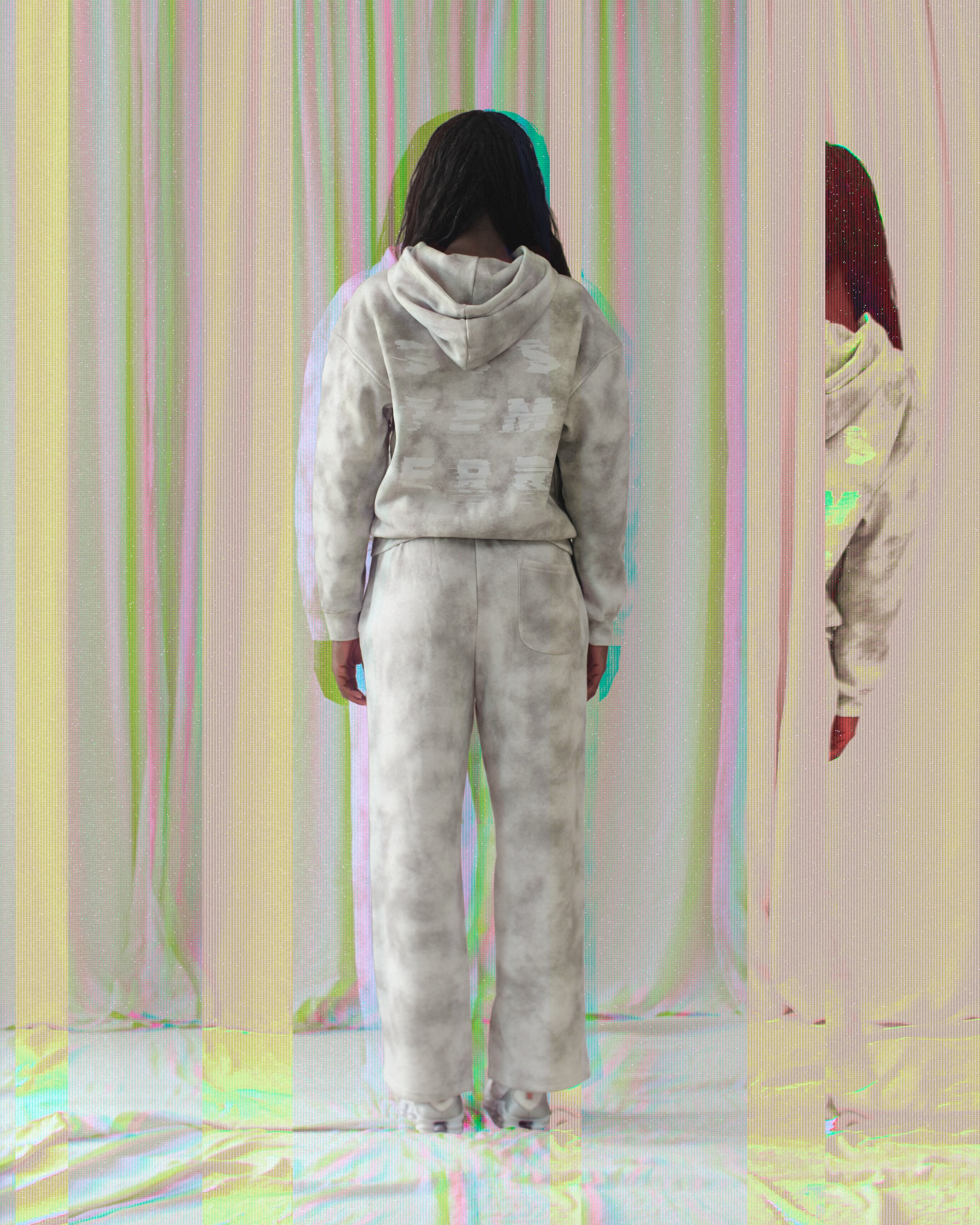 Dirty Washed Zip-Up Fleece Hoodie