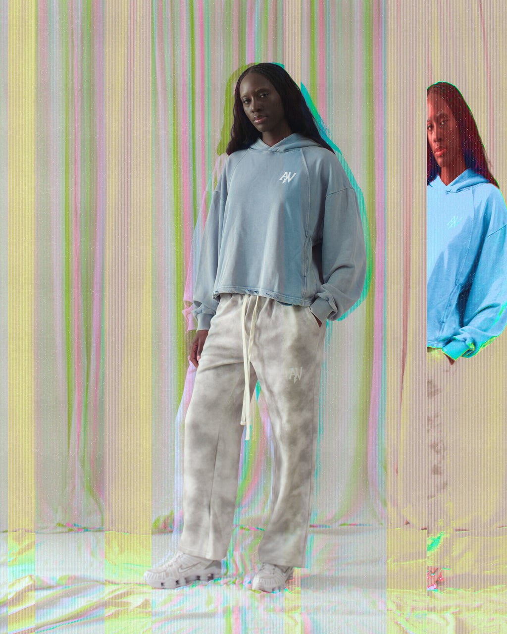 Vintage Washed Frayed-Hem Hoodie