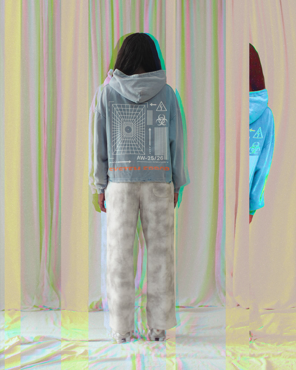 Vintage Washed Frayed-Hem Hoodie