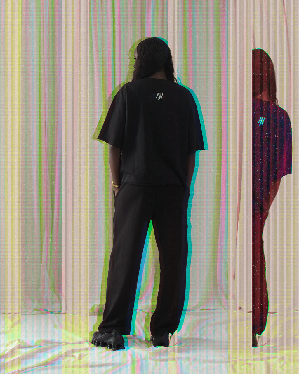 Boxy Raw-Edge System Error T-Shirt