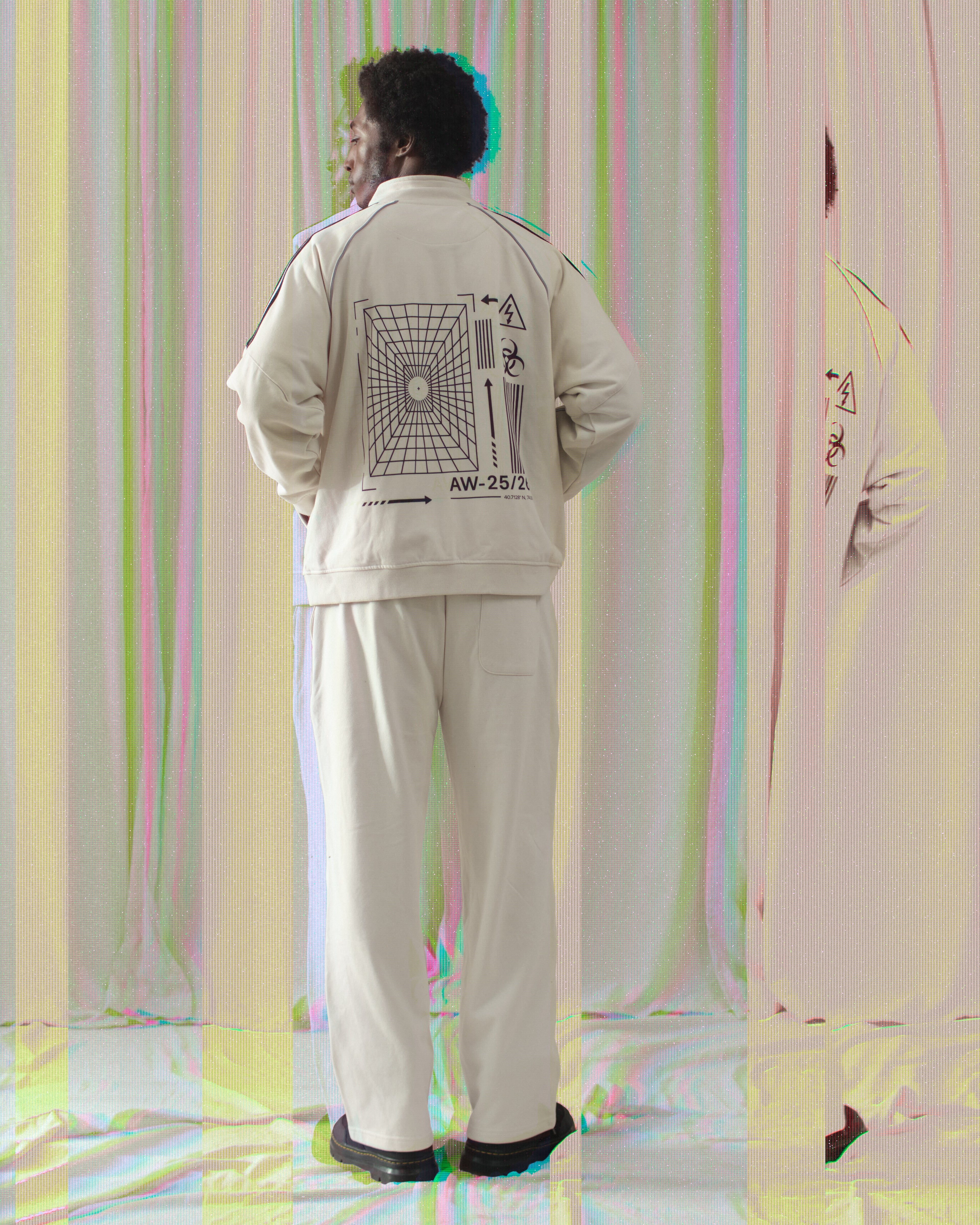 Reflection Striped Straight-Leg Sweatpants