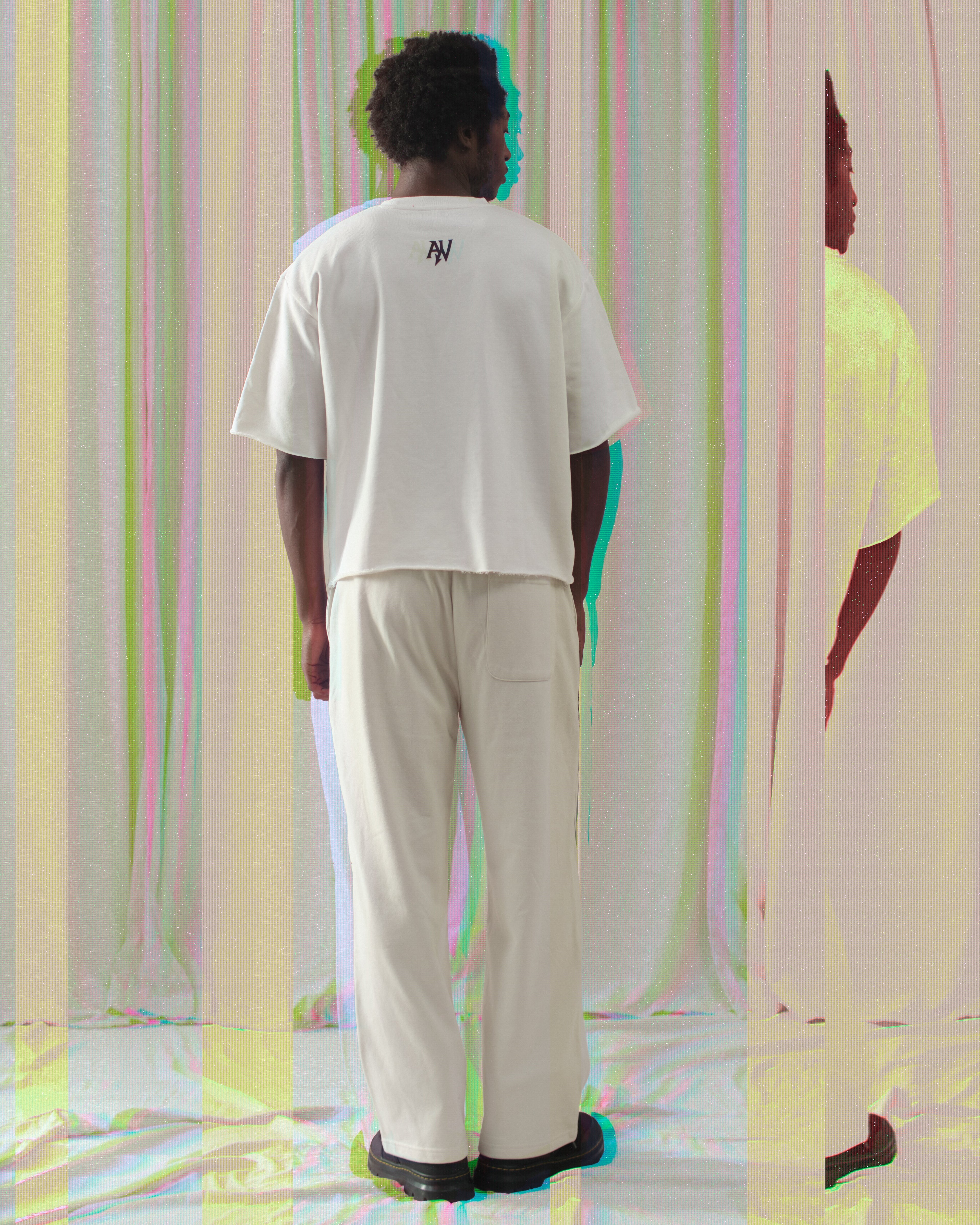 Boxy Raw-Edge System Error T-Shirt