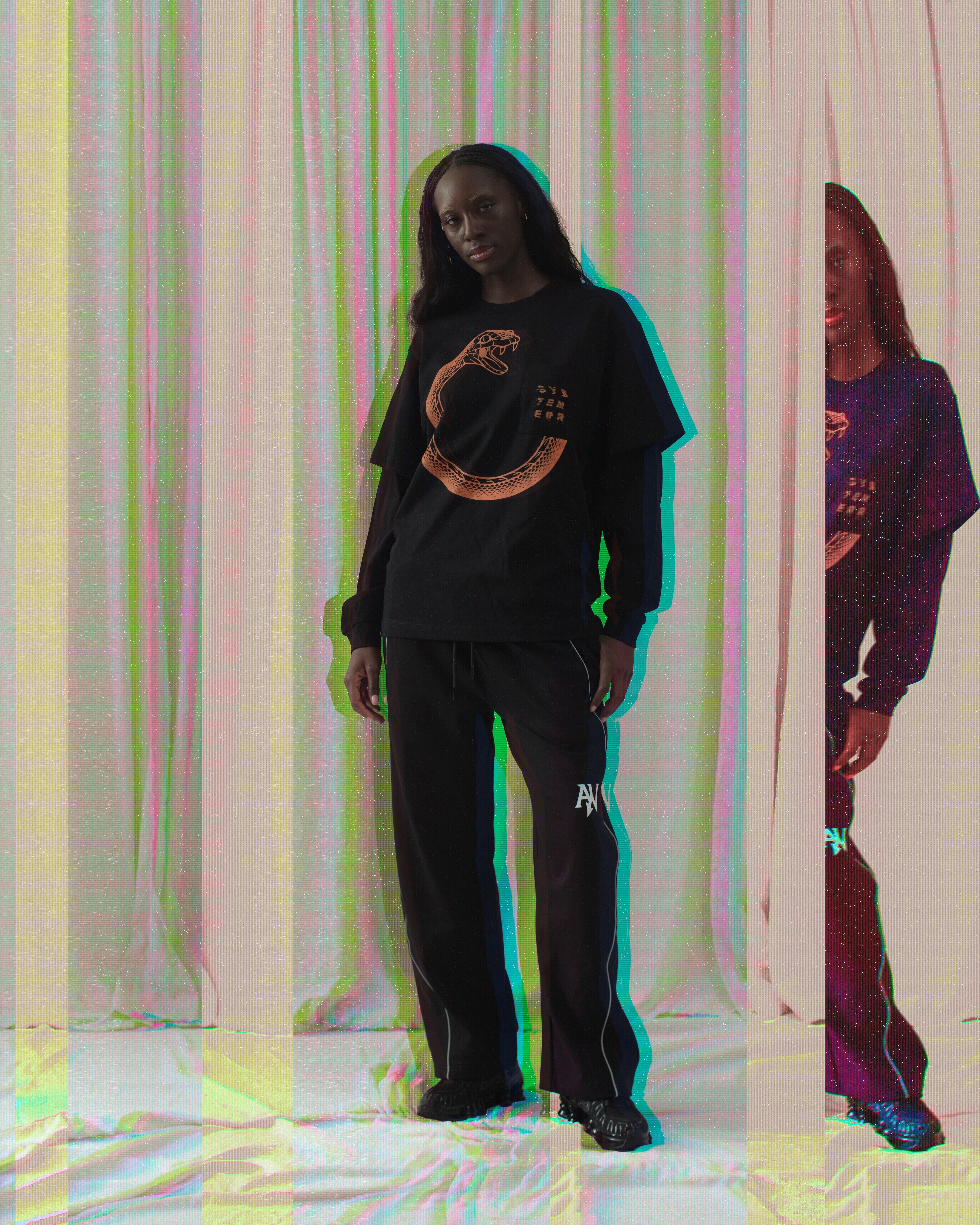 Layered Long Sleeve Oversized Tee