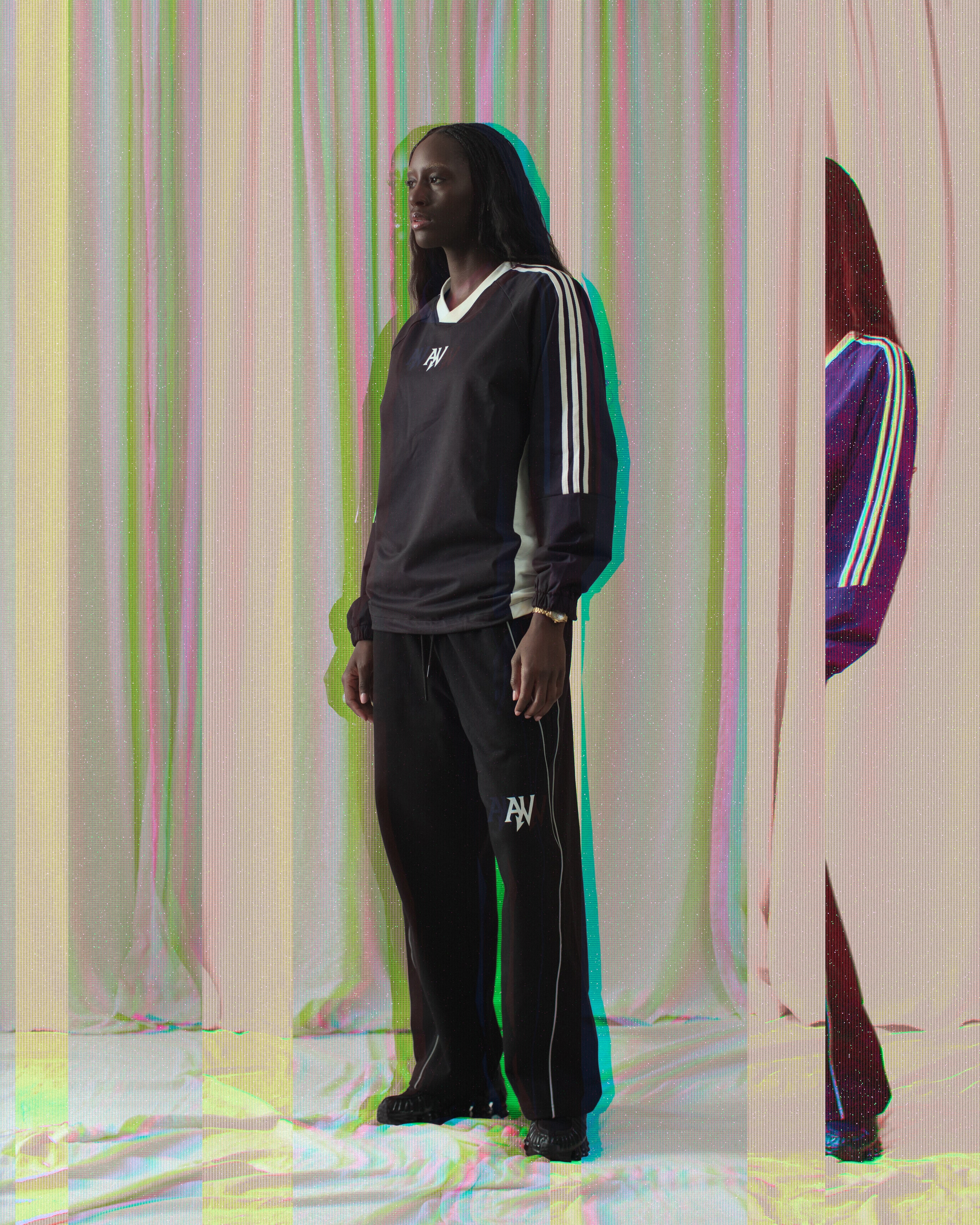 Color-Block System Error Pullover