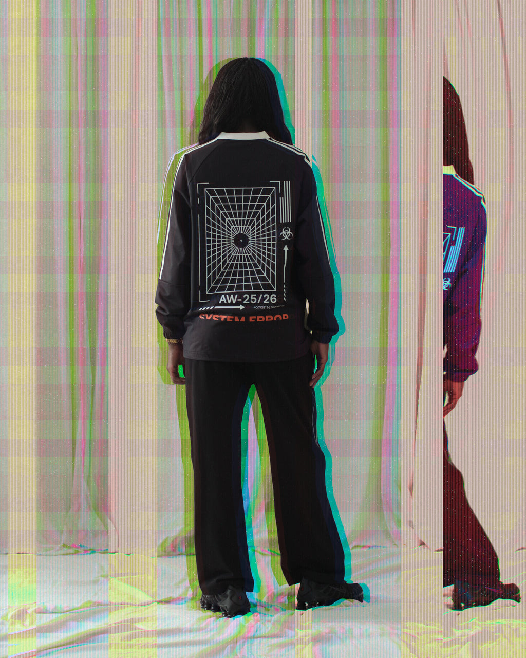 Color-Block System Error Pullover