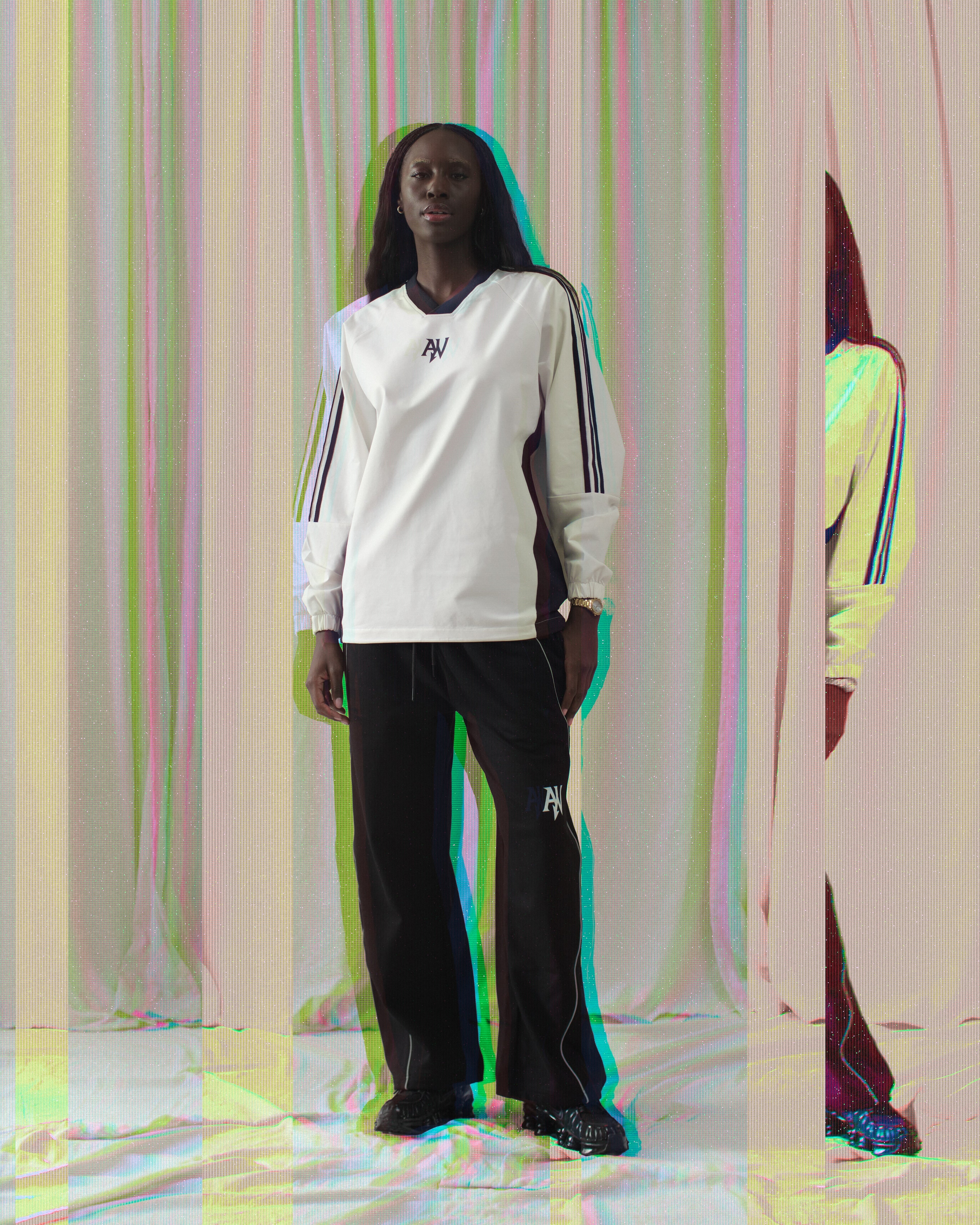 Color-Block System Error Pullover