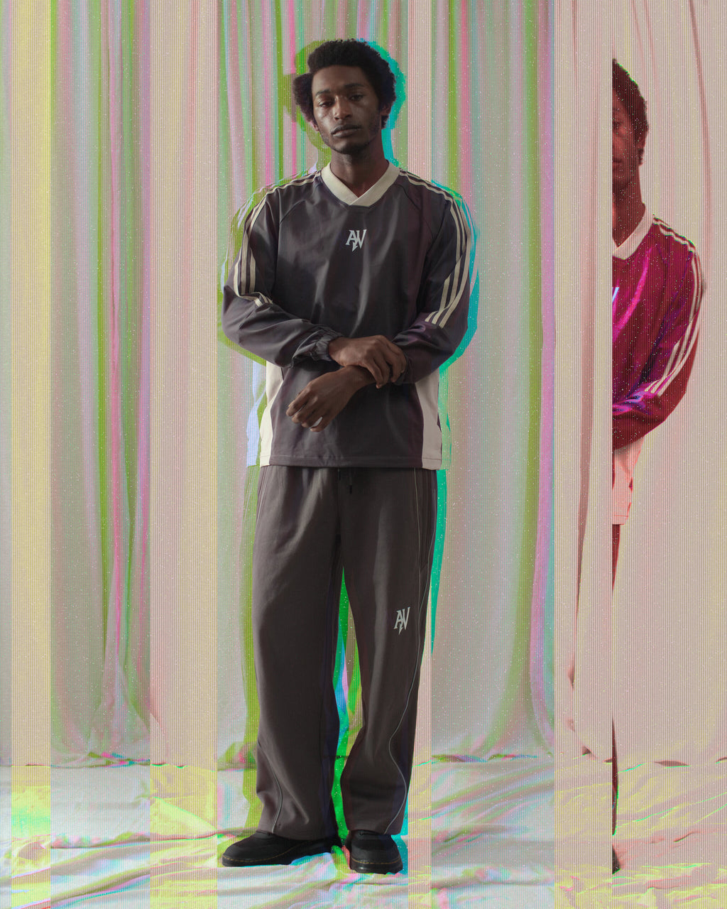 Color-Block System Error Pullover