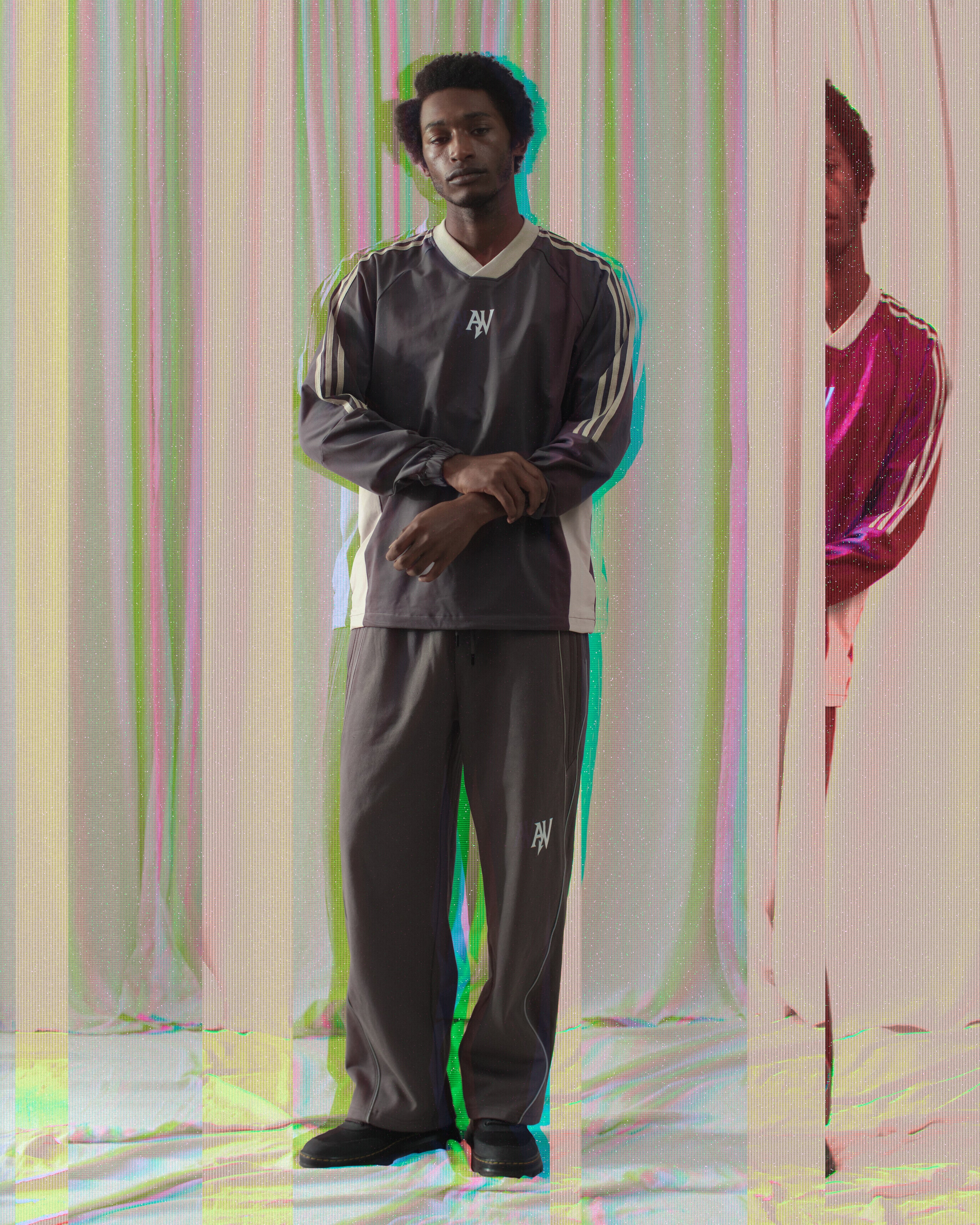 Color-Block System Error Pullover