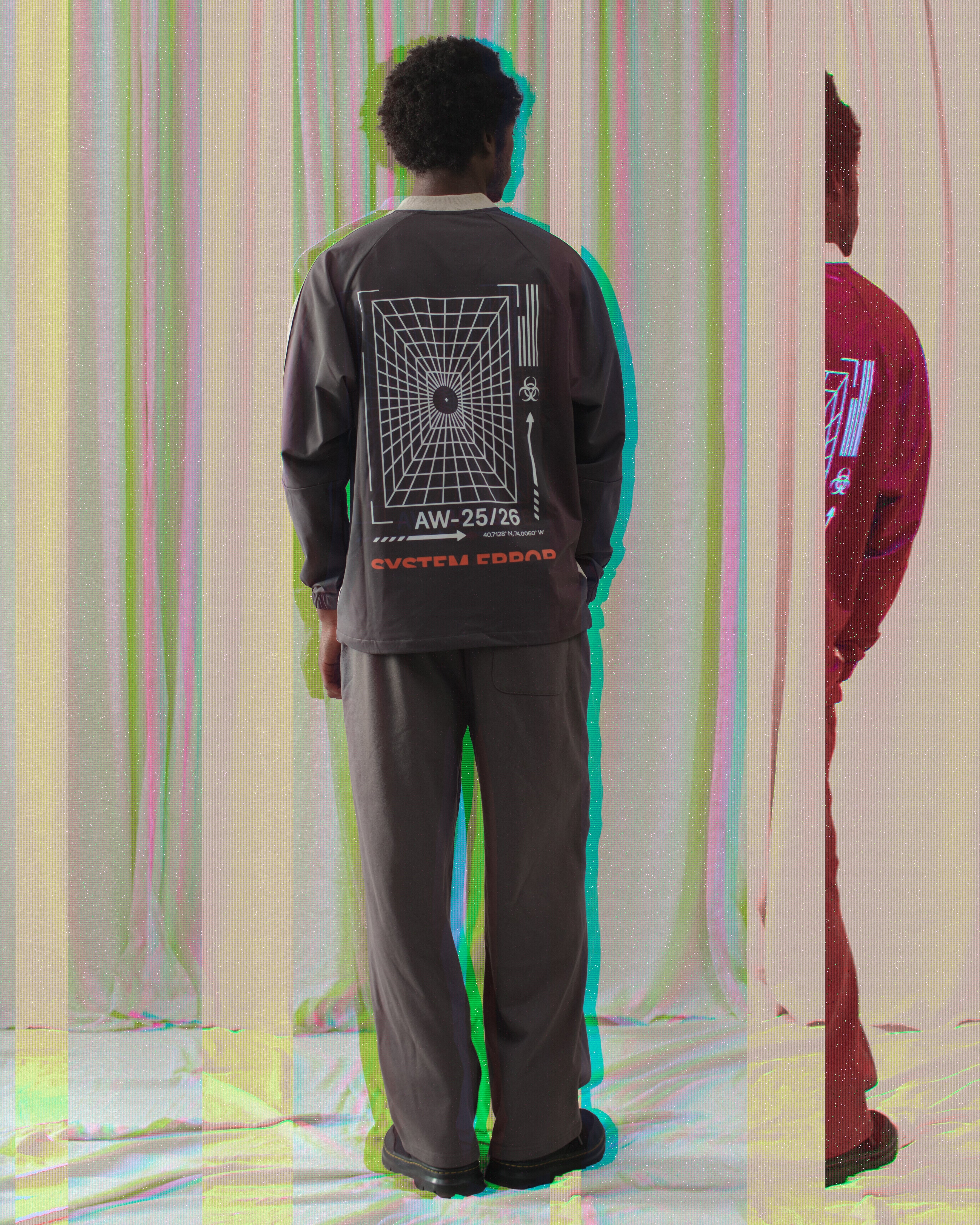 Color-Block System Error Pullover