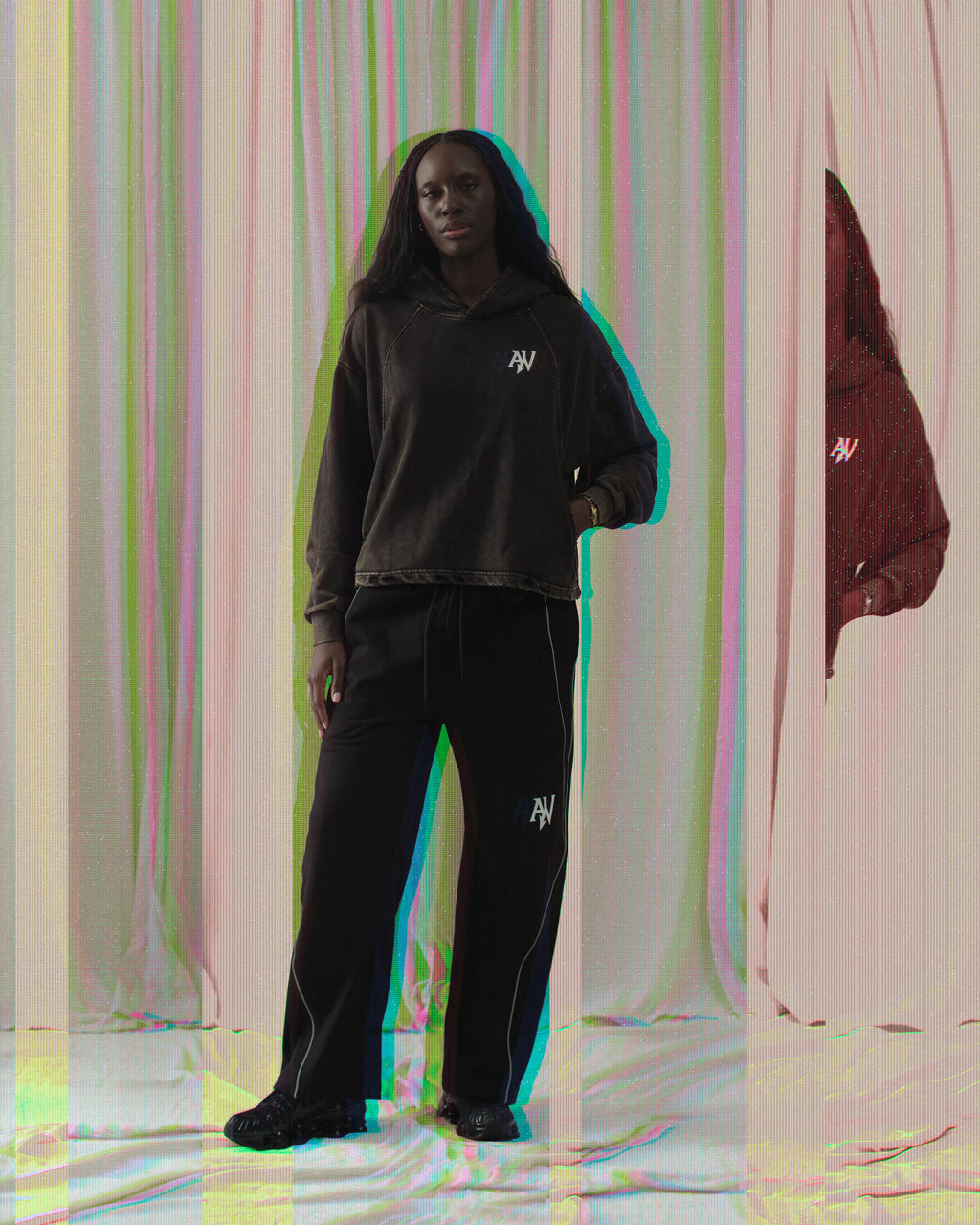 Vintage Washed Frayed-Hem Hoodie