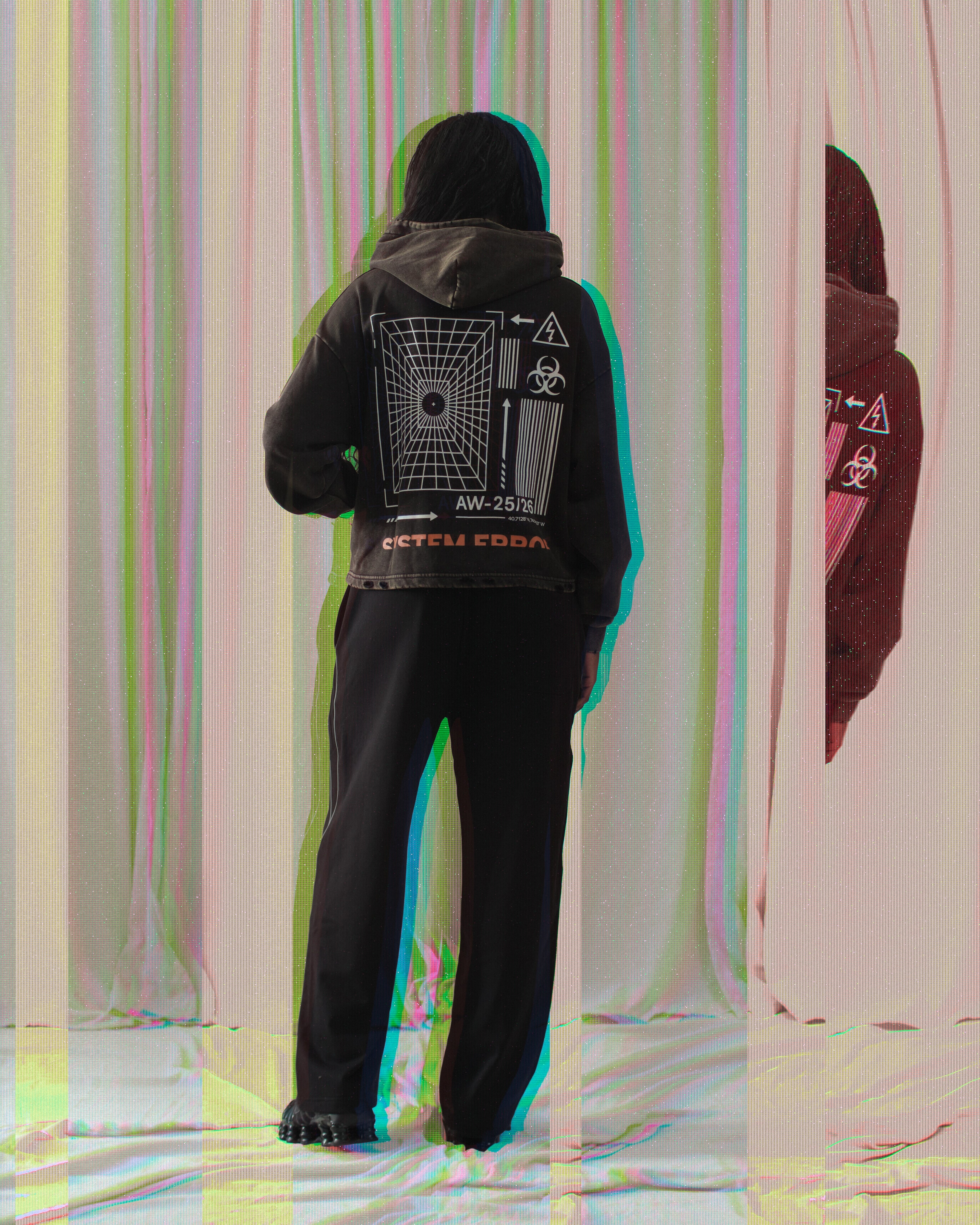 Vintage Washed Frayed-Hem Hoodie