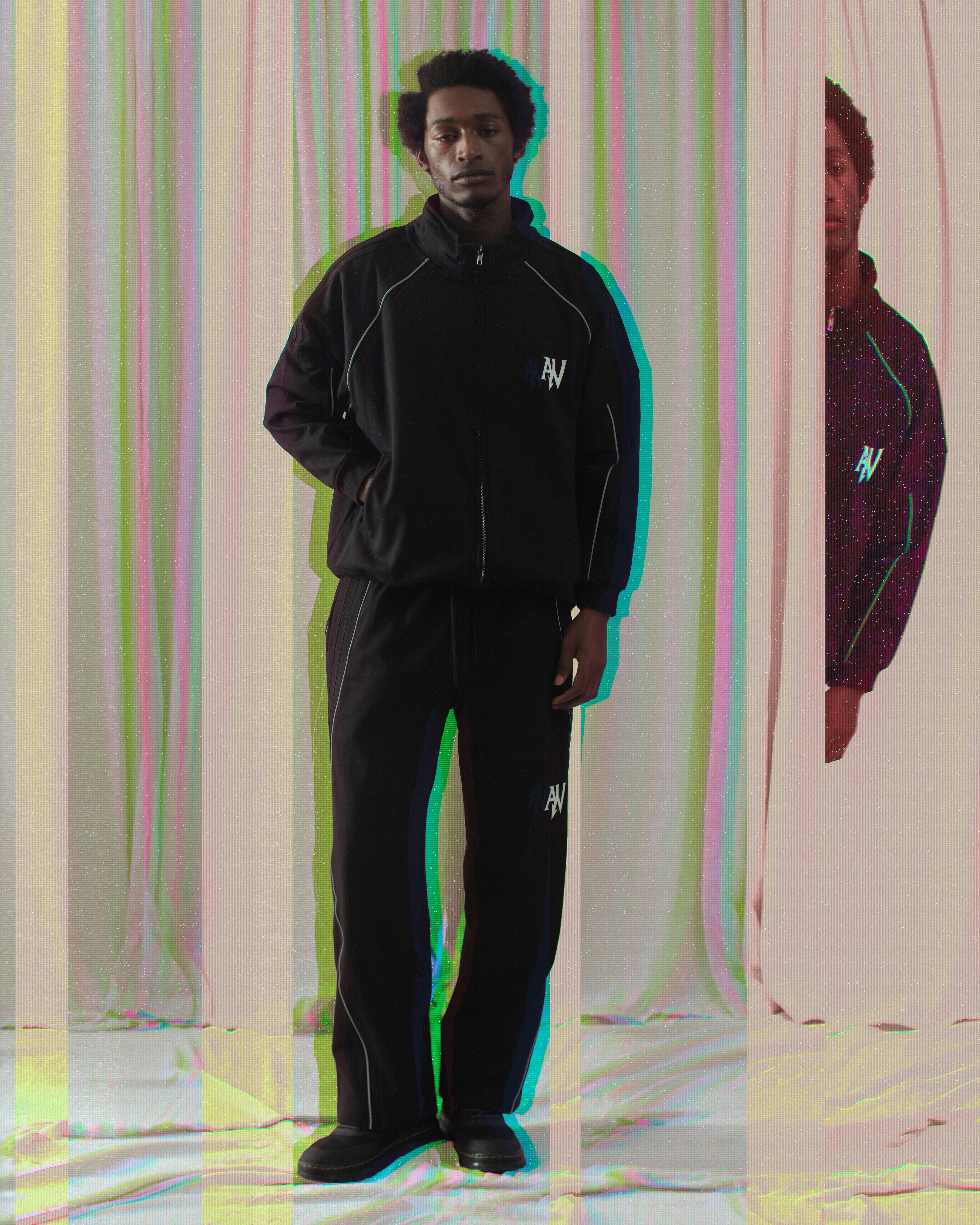 Reflection Striped Straight-Leg Sweatpants