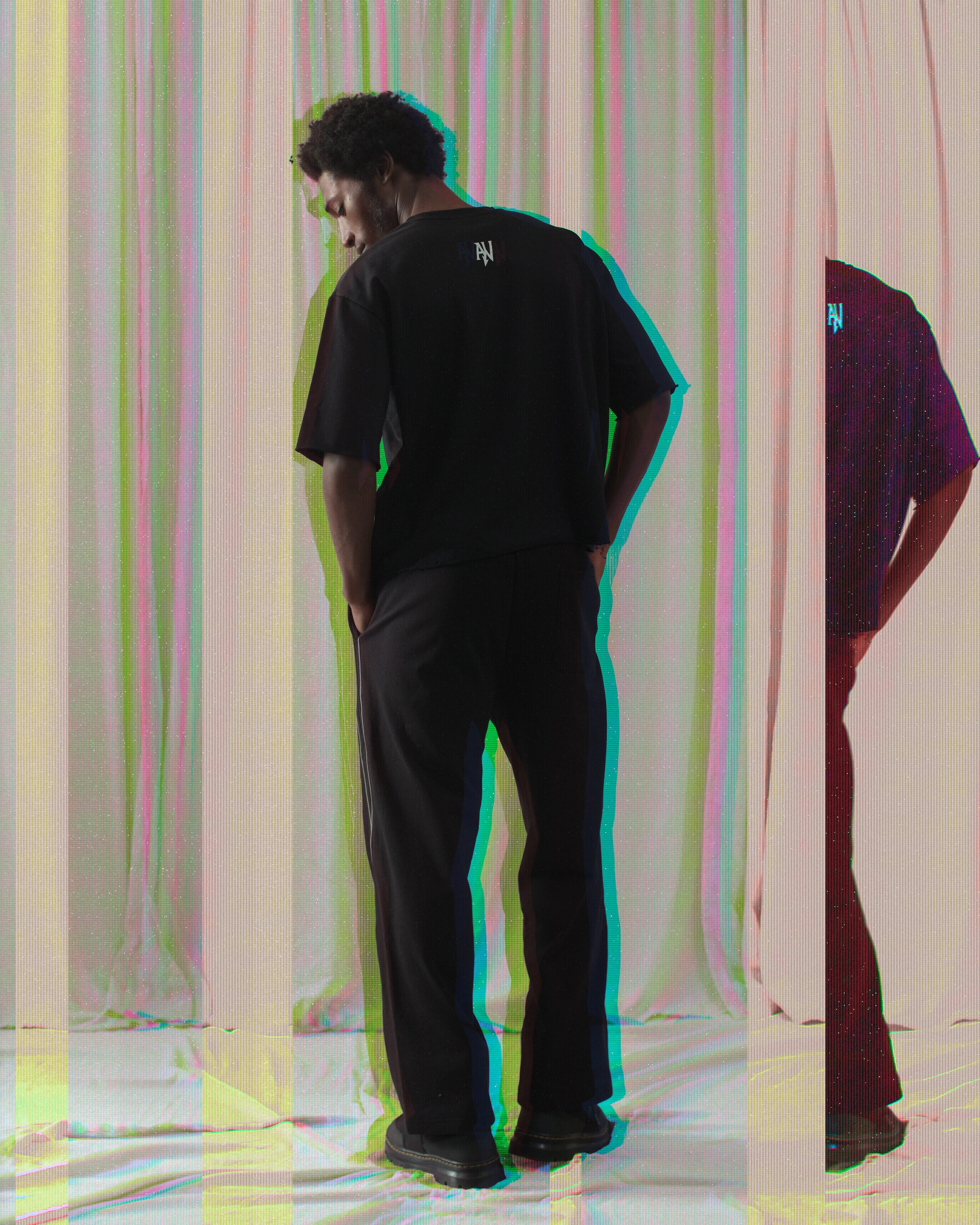 Boxy Raw-Edge System Error T-Shirt