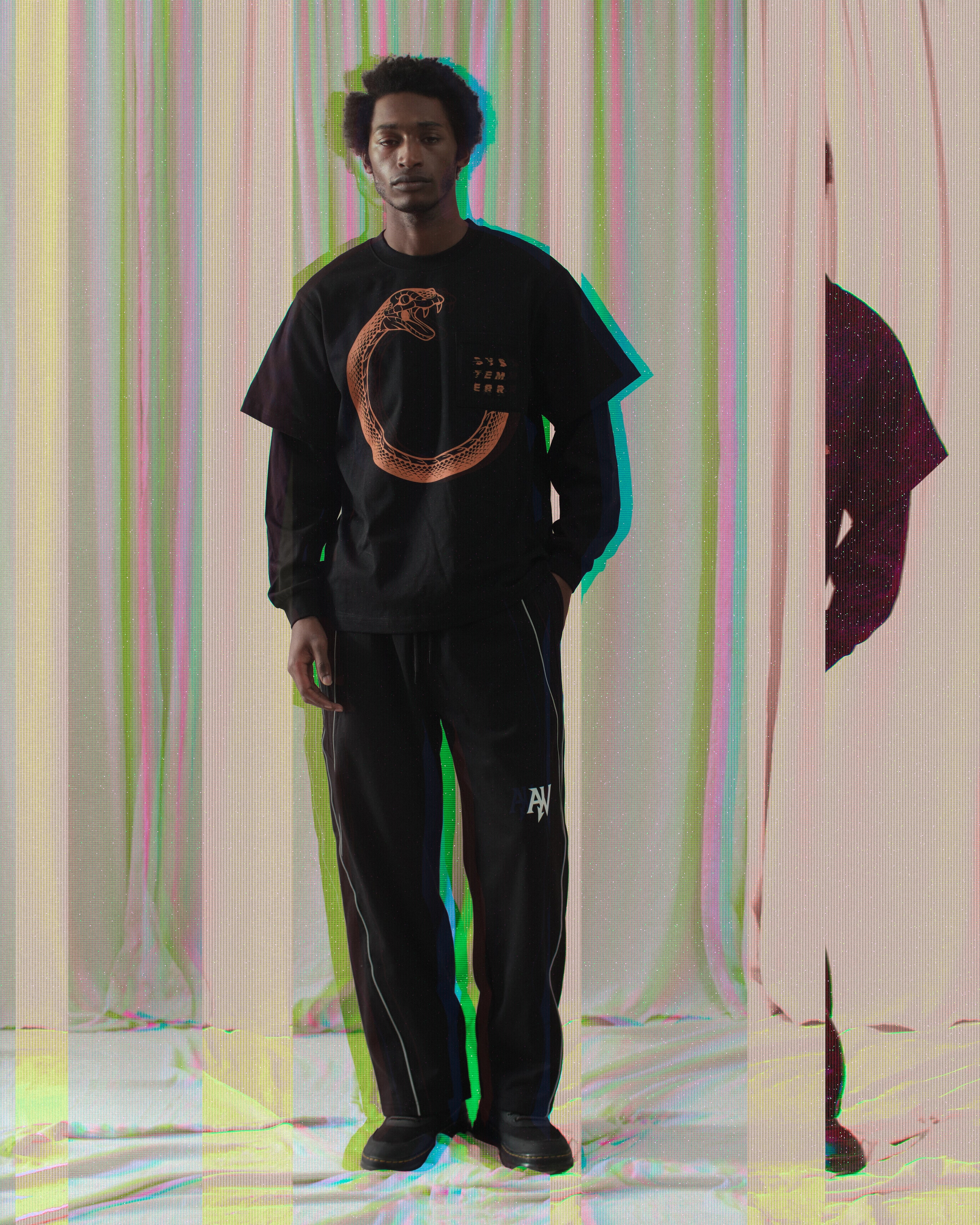 Layered Long Sleeve Oversized Tee