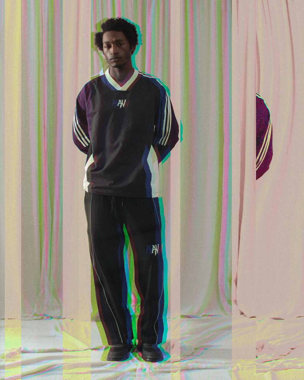 Color-Block System Error Pullover