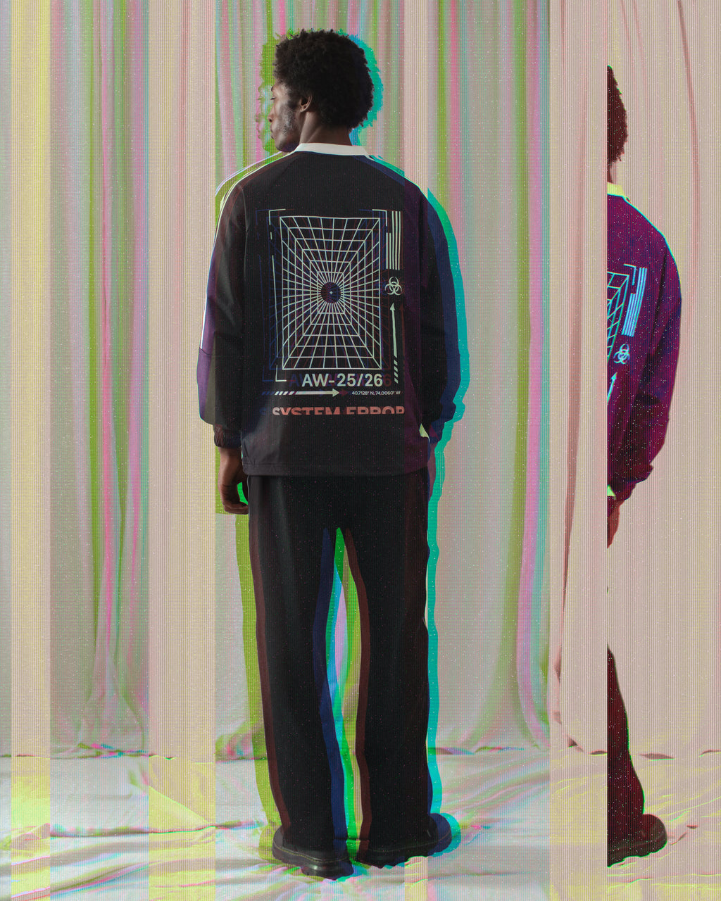 Color-Block System Error Pullover