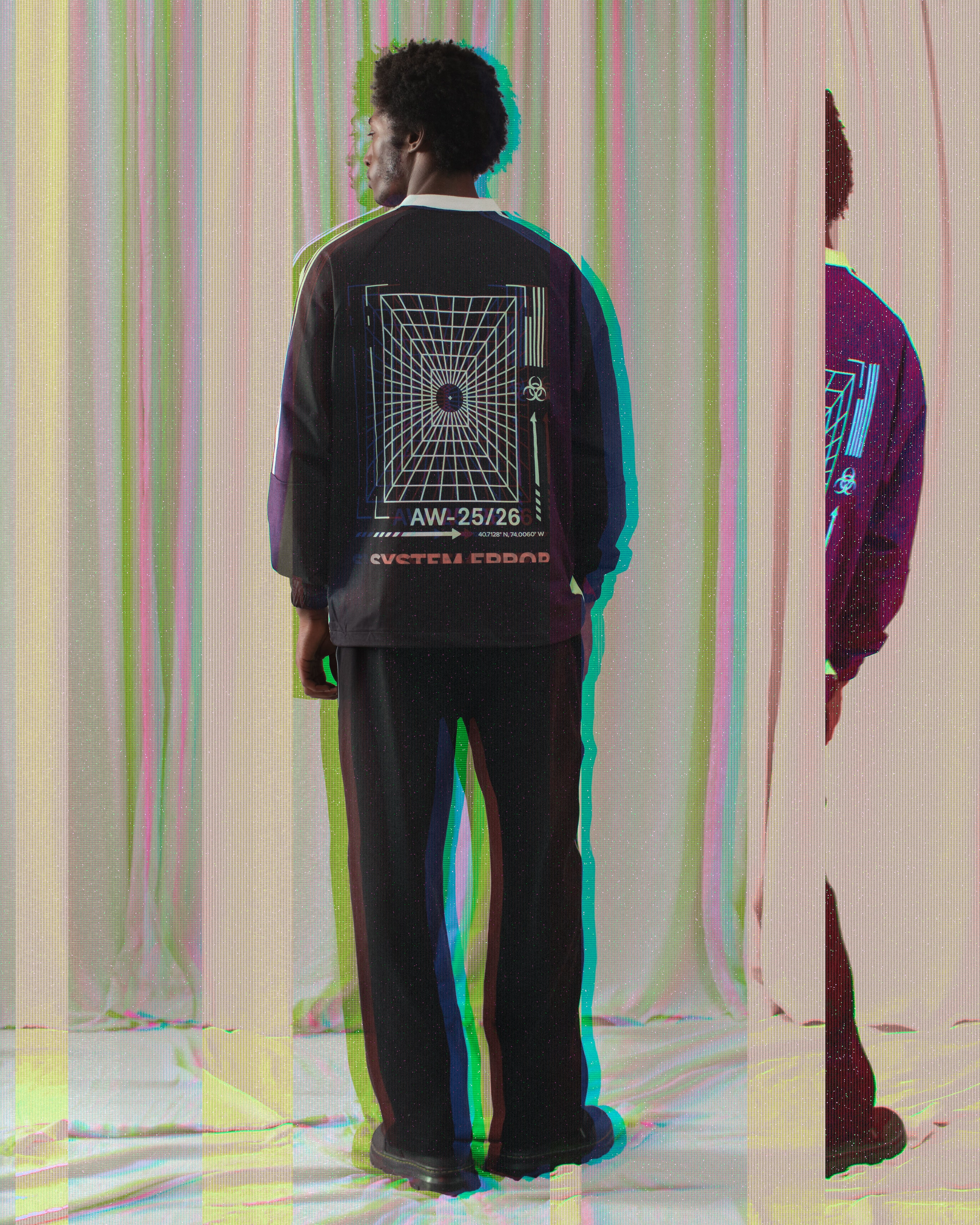 Color-Block System Error Pullover