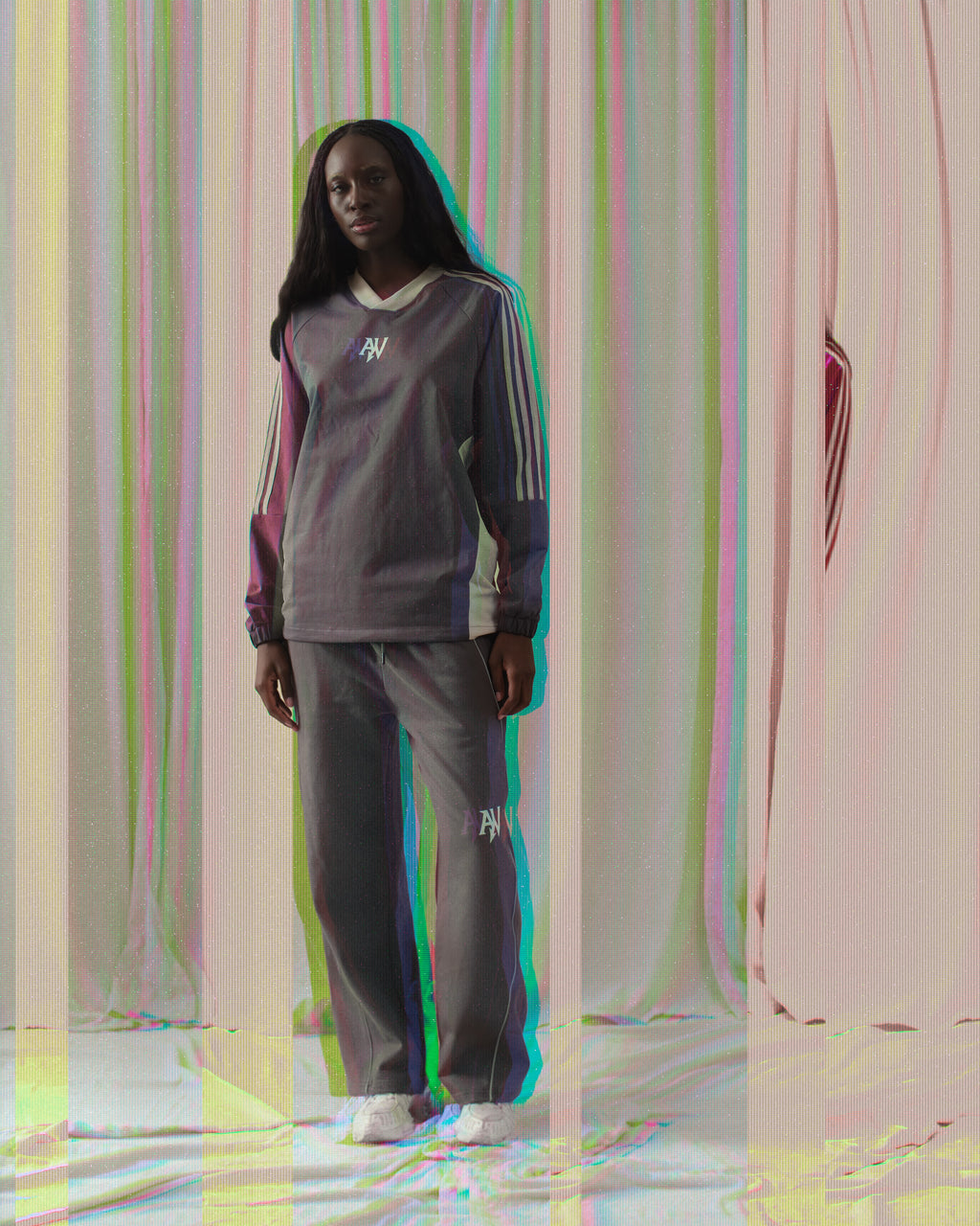 Color-Block System Error Pullover