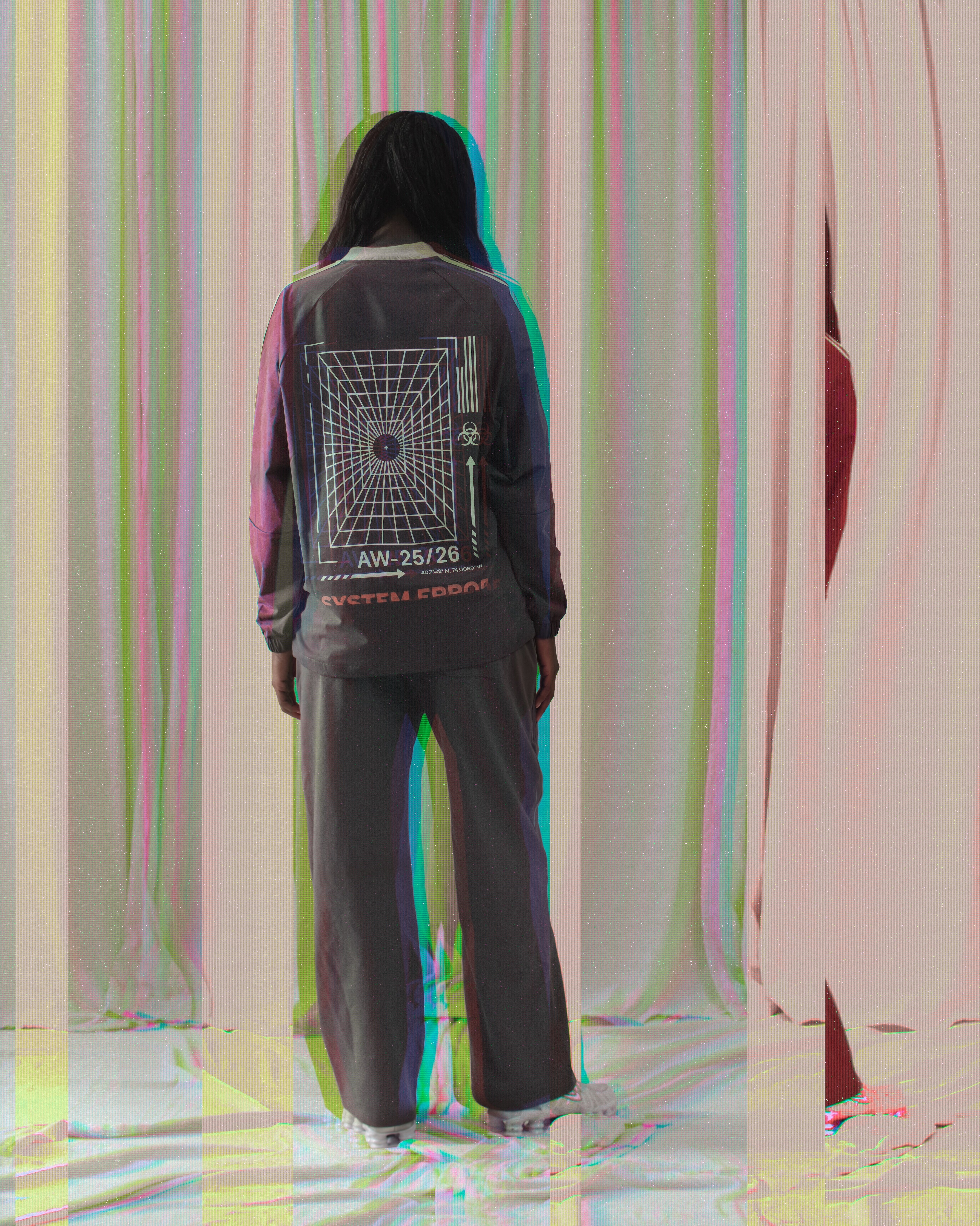 Color-Block System Error Pullover