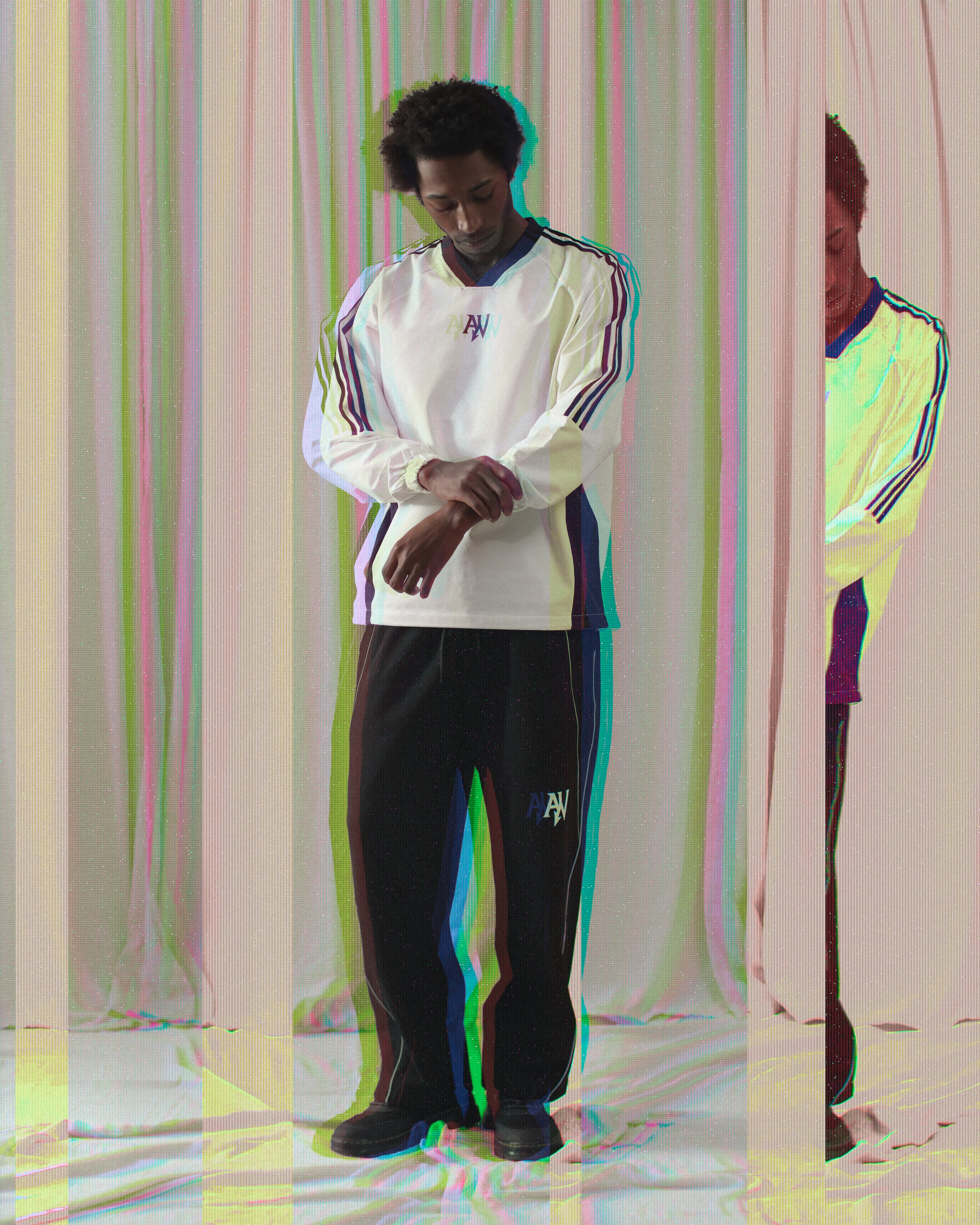 Color-Block System Error Pullover