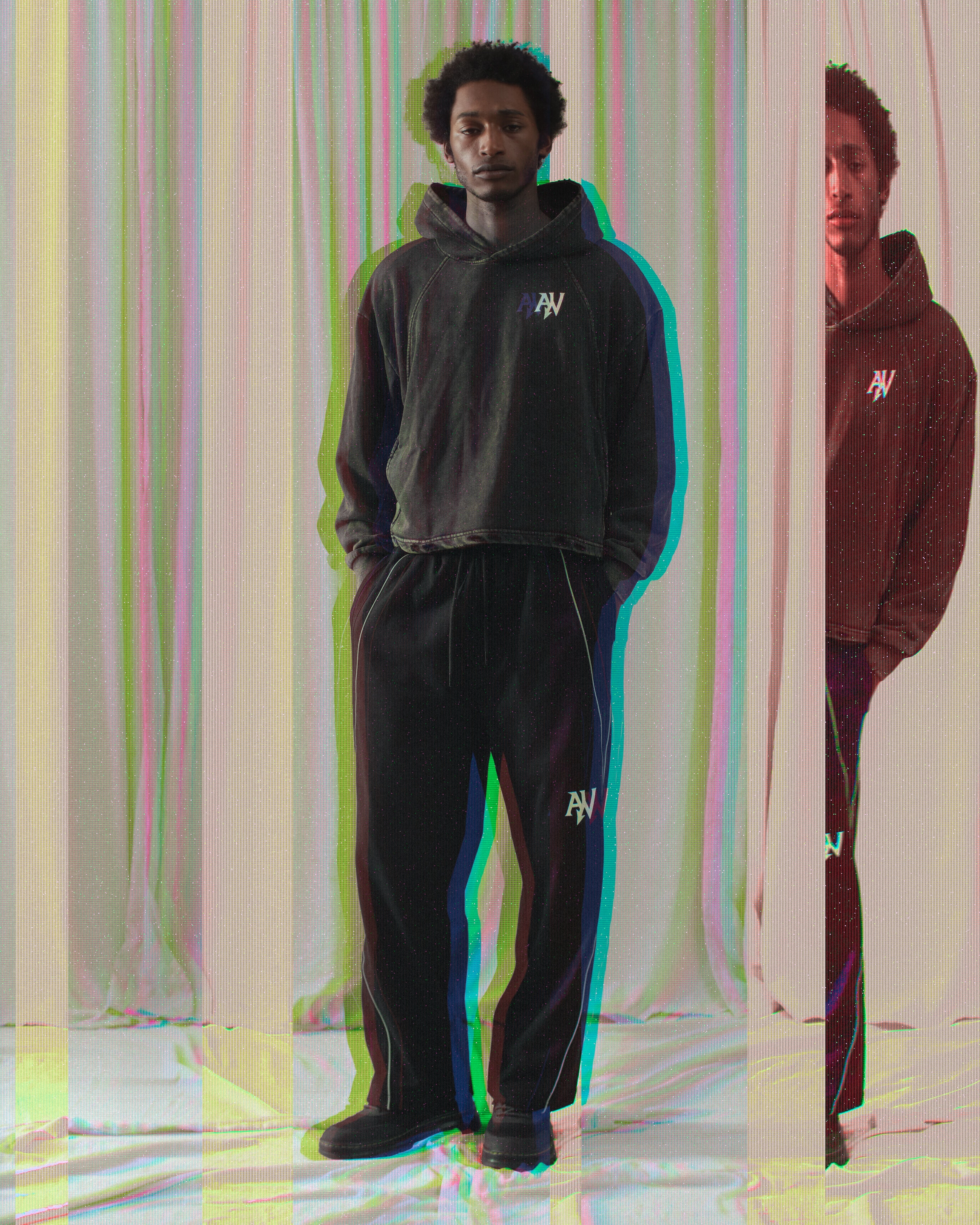 Vintage Washed Frayed-Hem Hoodie