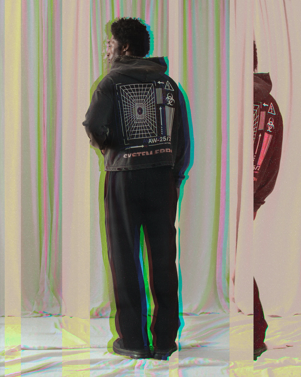 Vintage Washed Frayed-Hem Hoodie