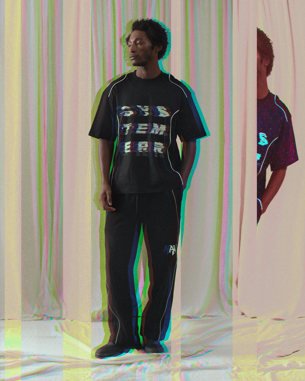 System Error Jersey Panel T-Shirt
