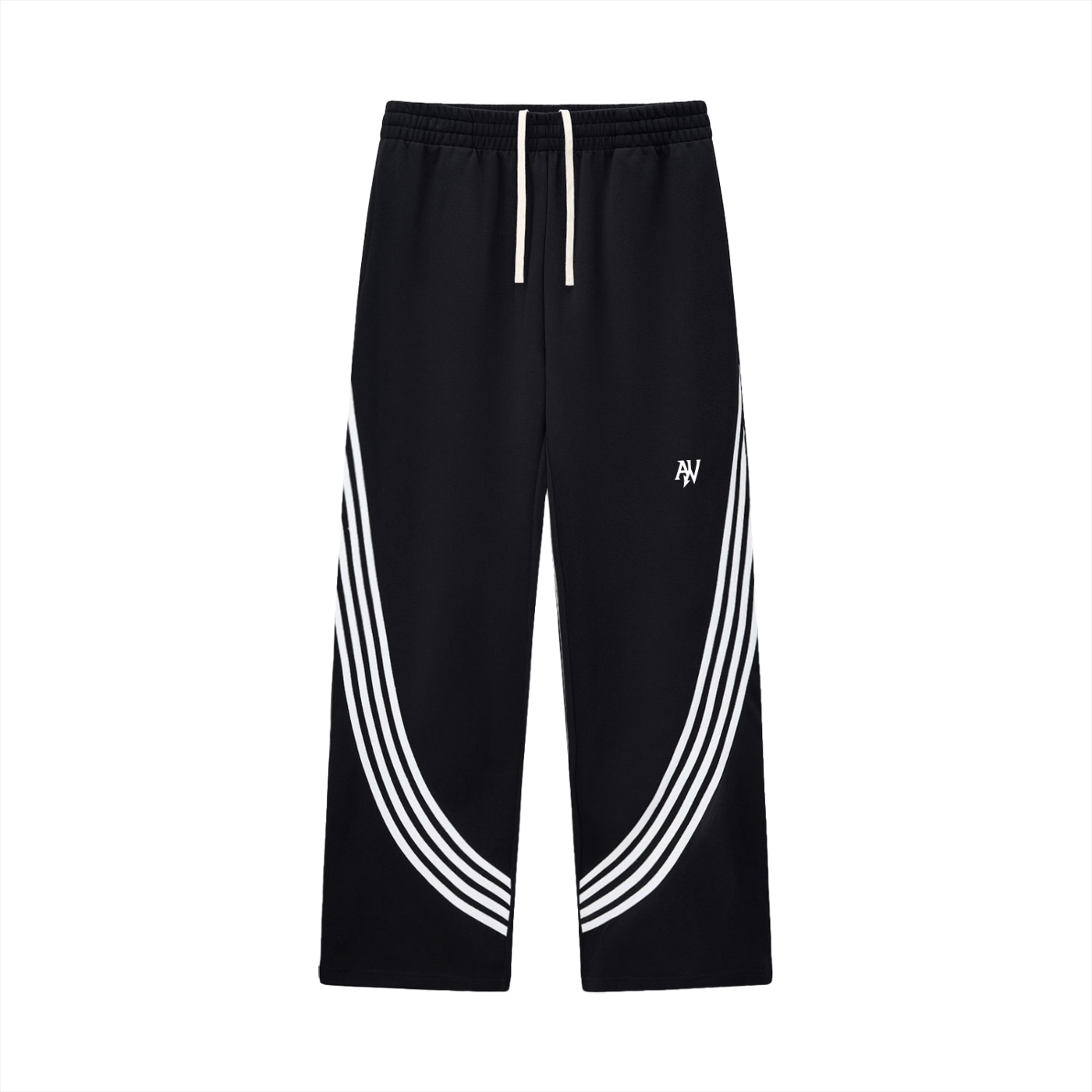 Curved Stripe Straight Sweatpants
