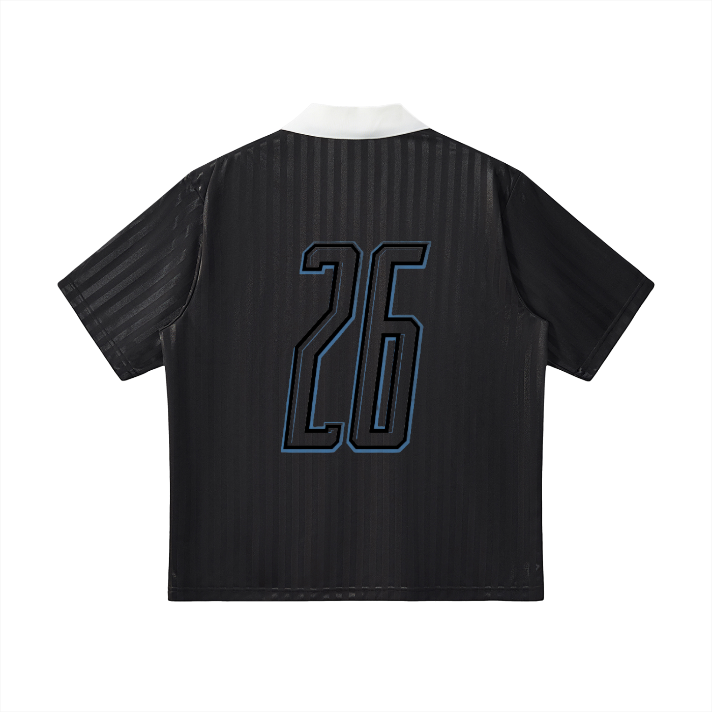 Contrast Collar Striped Soccer Jersey