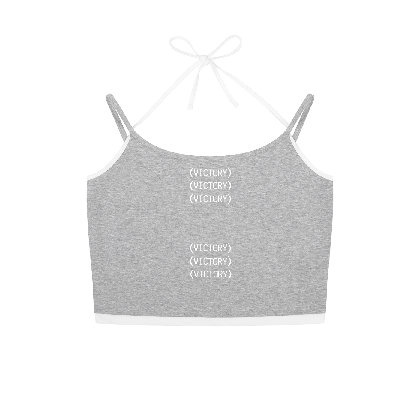 Contrast Binding Halter Tank Top