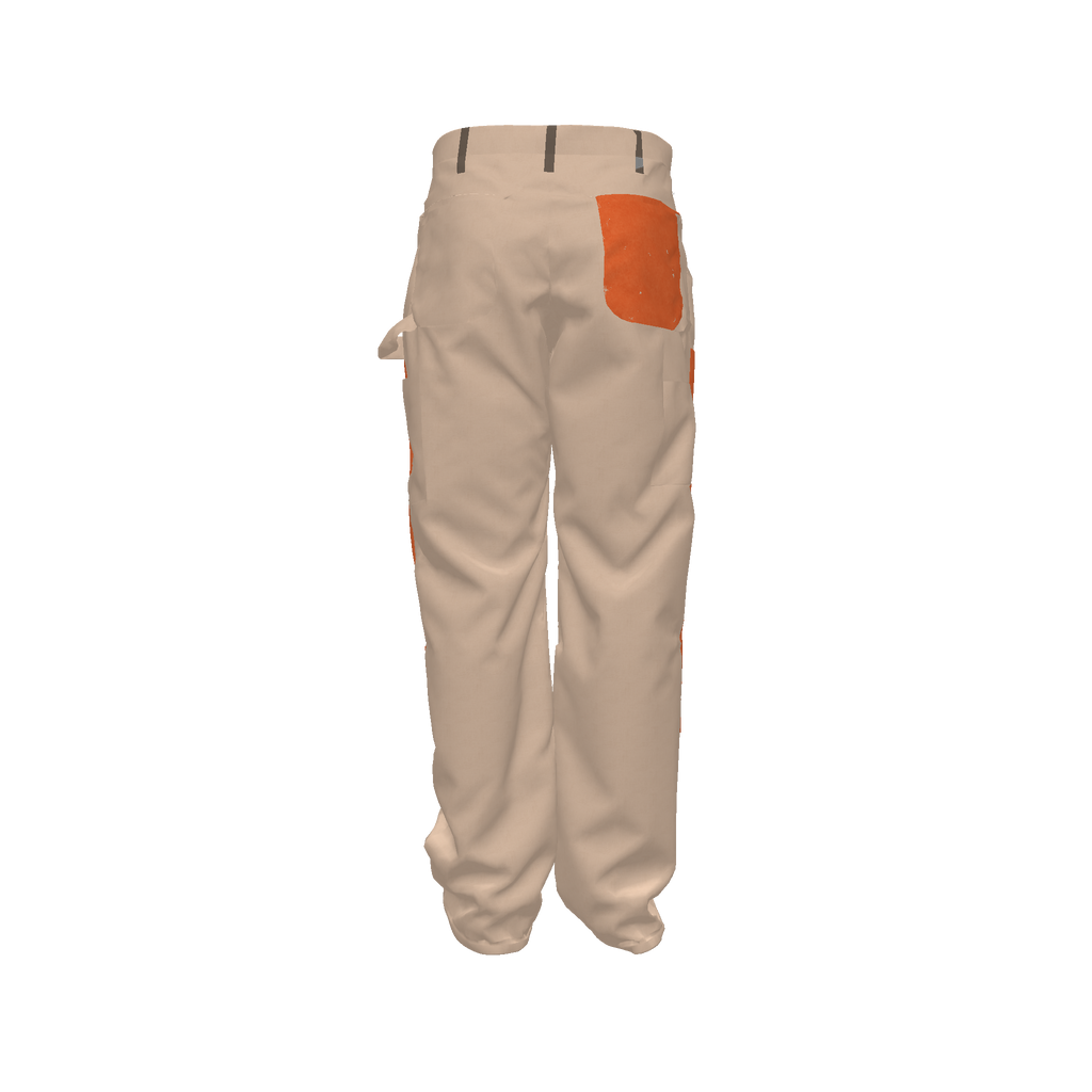 Tan and Orange Men's Worker Pant