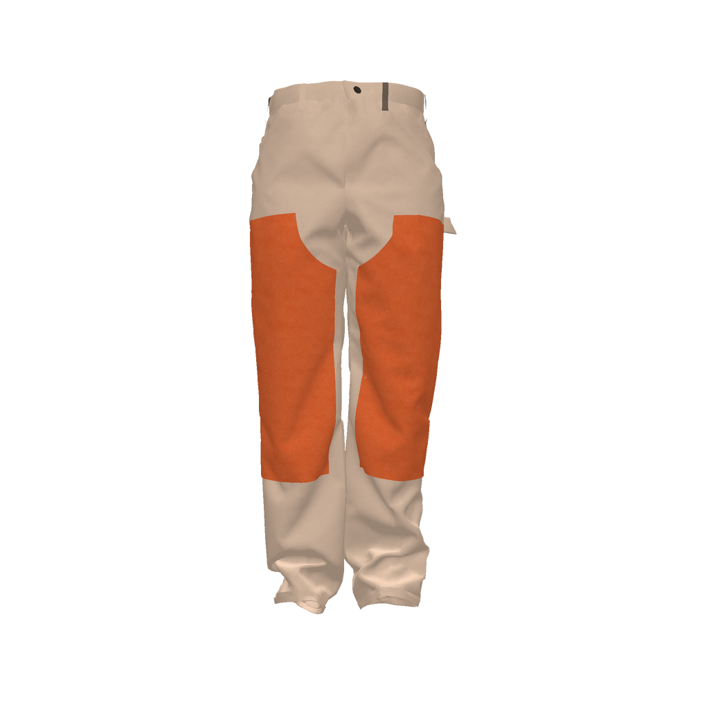 Tan and Orange Men's Worker Pant