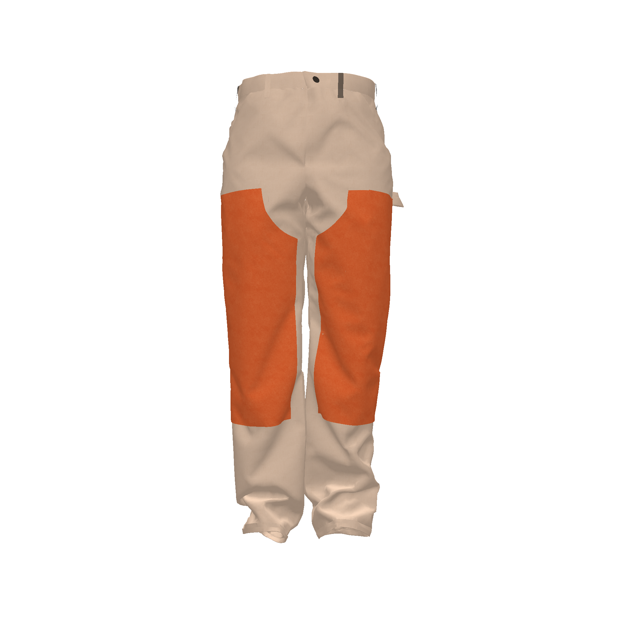 Tan and Orange Men's Worker Pant